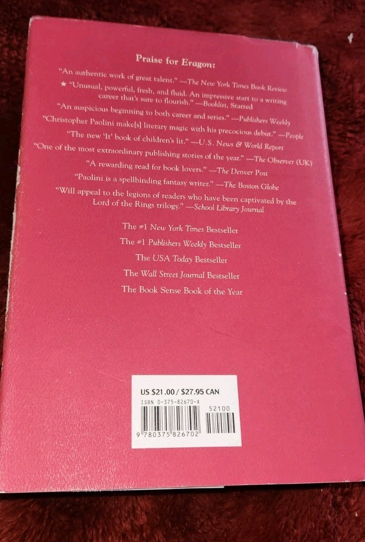 Christopher Paolini Eldest Signed 1st Edition Hardcover 2005 Autographed Book
