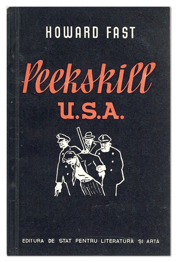 Howard Fast-PEEKSKILL USA (1951)-ROMANIAN EDITION-VG+ PAUL ROBESON CIVIL RIGHTS