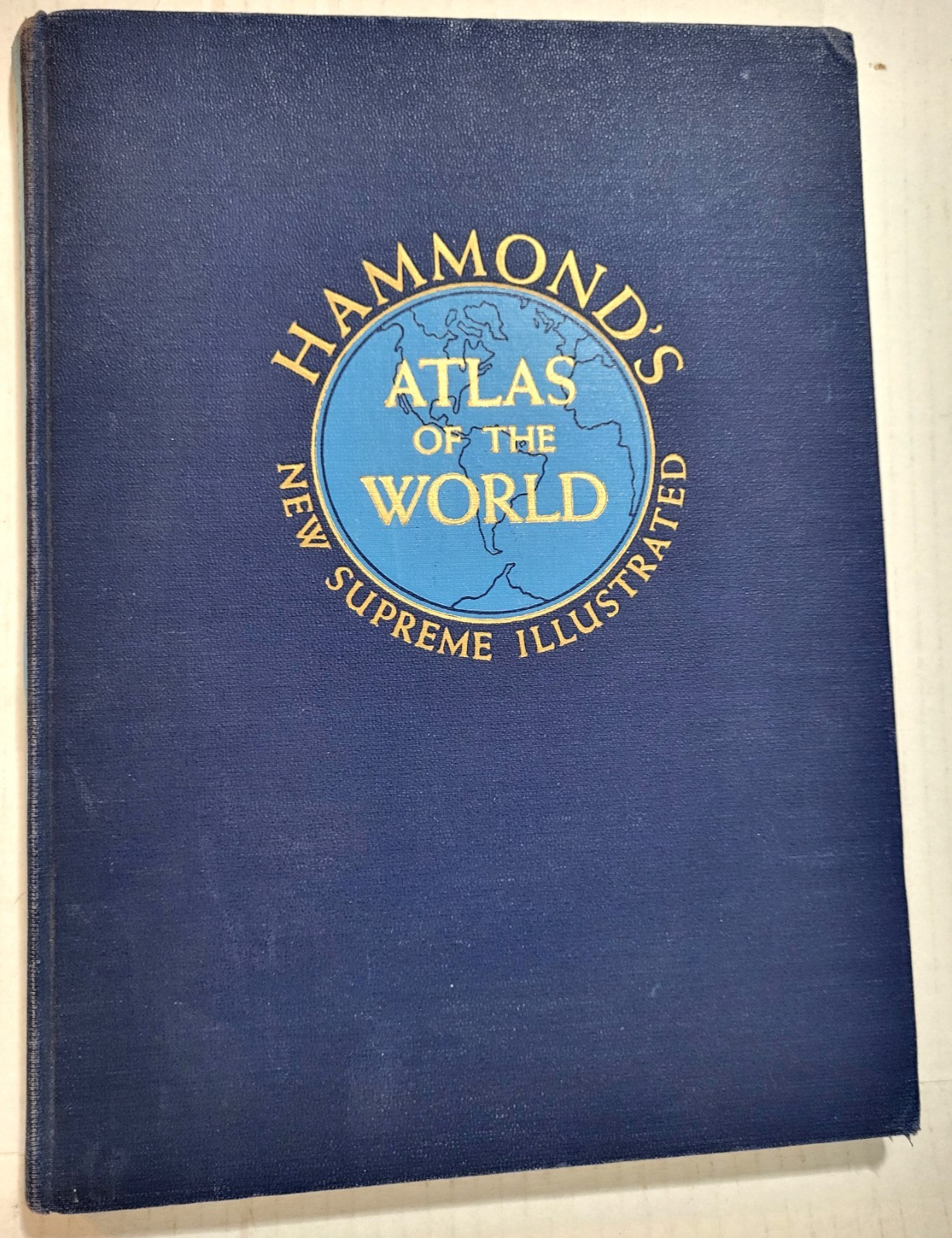 Hammond’s New Supreme Illustrated Atlas of the World, hardcover, 1939 color maps