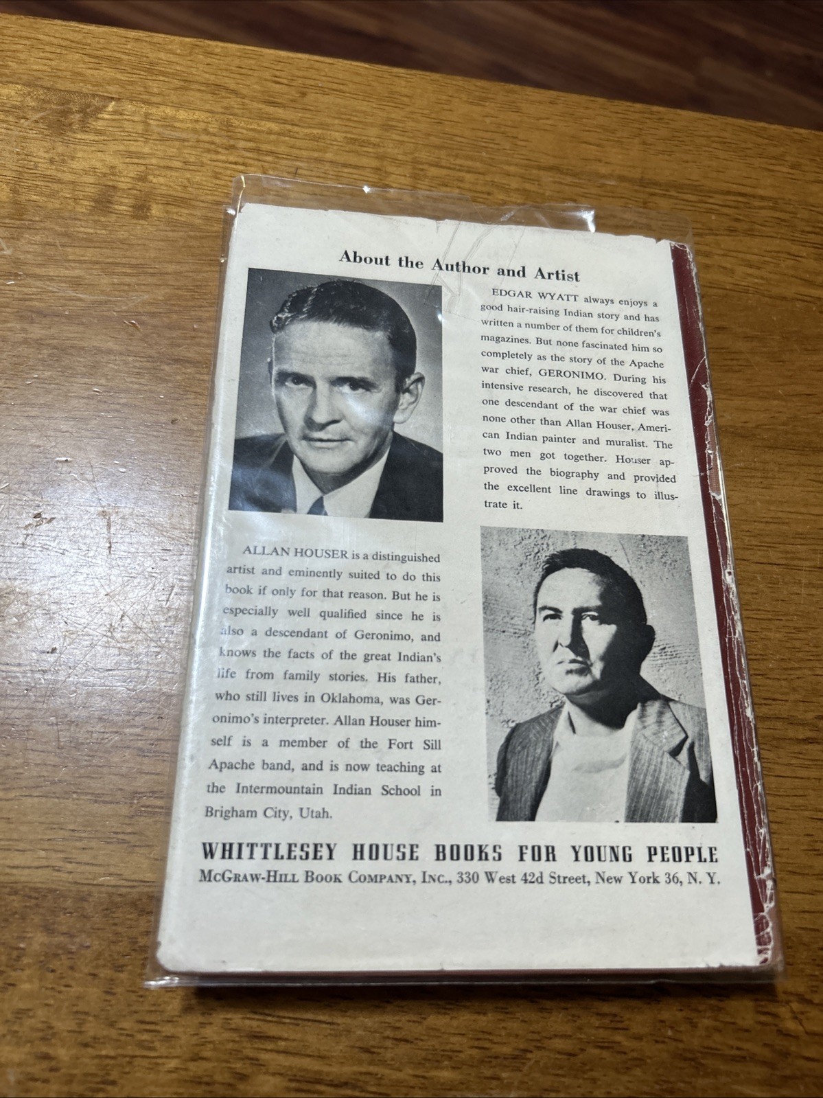 GERONIMO;THE LAST APACHE CHIEF,1952,Edgar Wyatt,Illust,DJ
