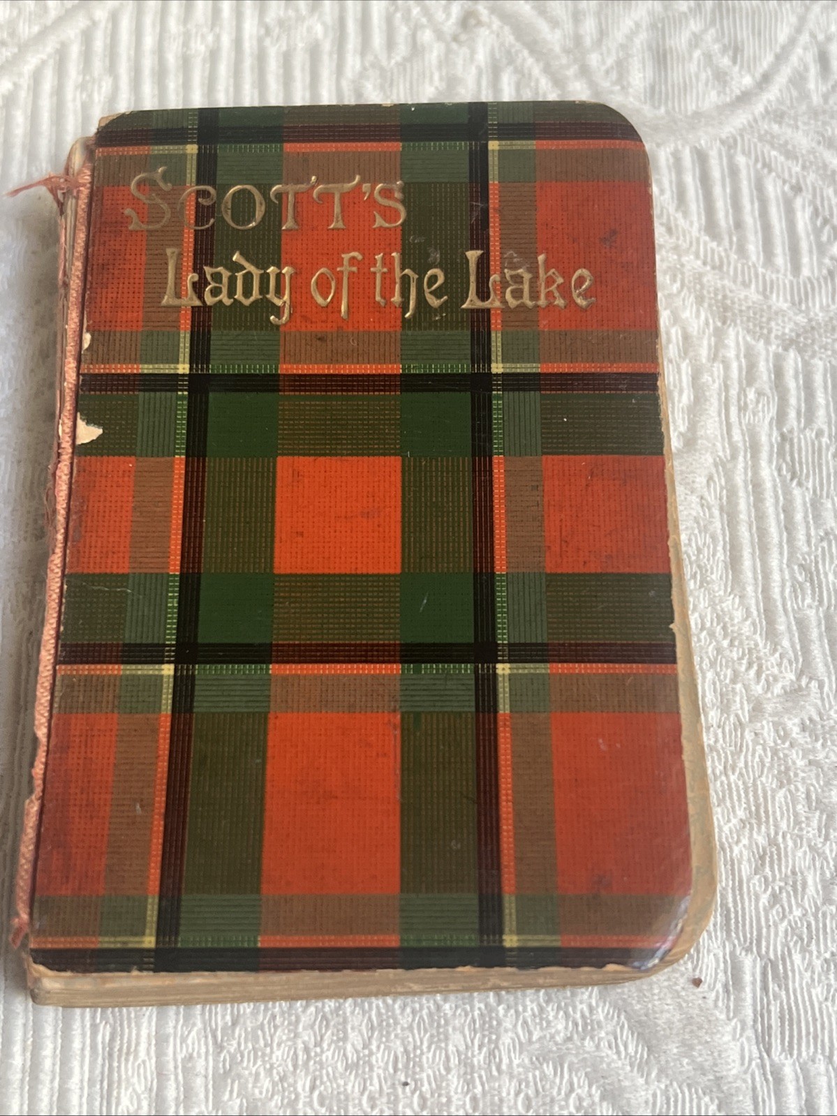 1880s Walter Scott. Lady of the Lake. Mini Tartan Cover #H3A