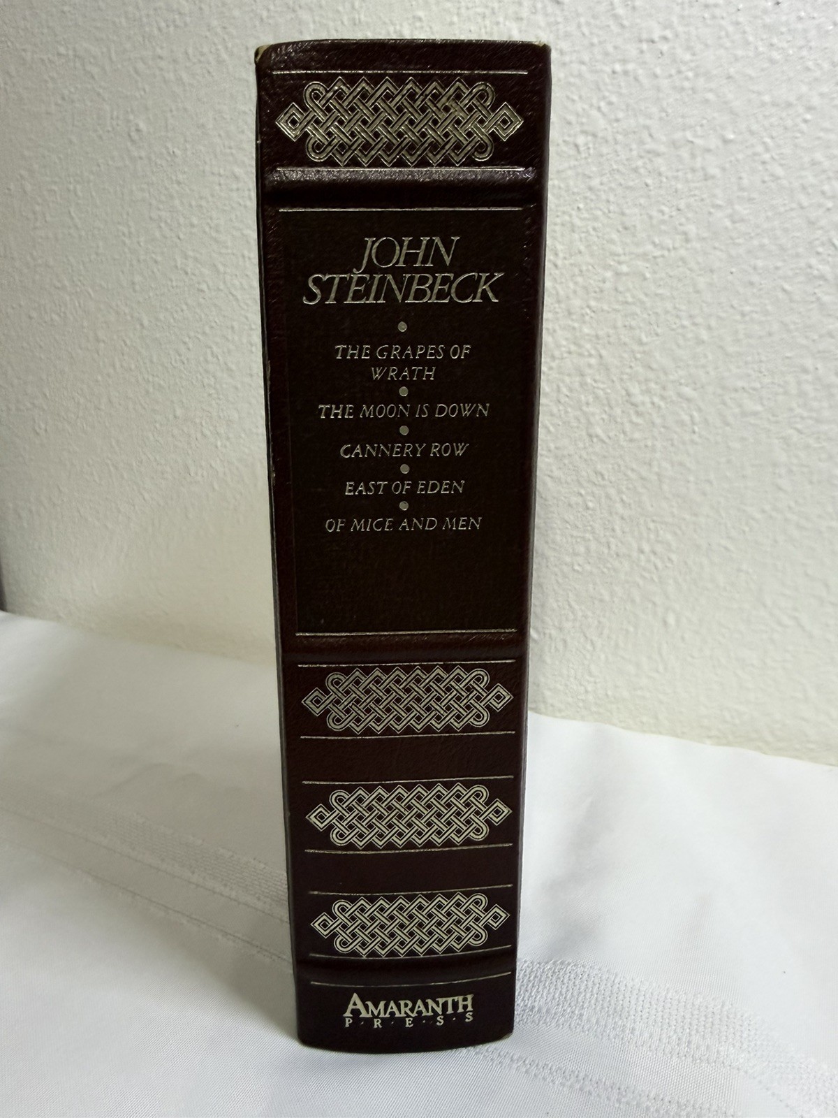 MASTERS LIBRARY JOHN STEINBECK~1986 Amaranth Press Bonded Leather~5 Novels