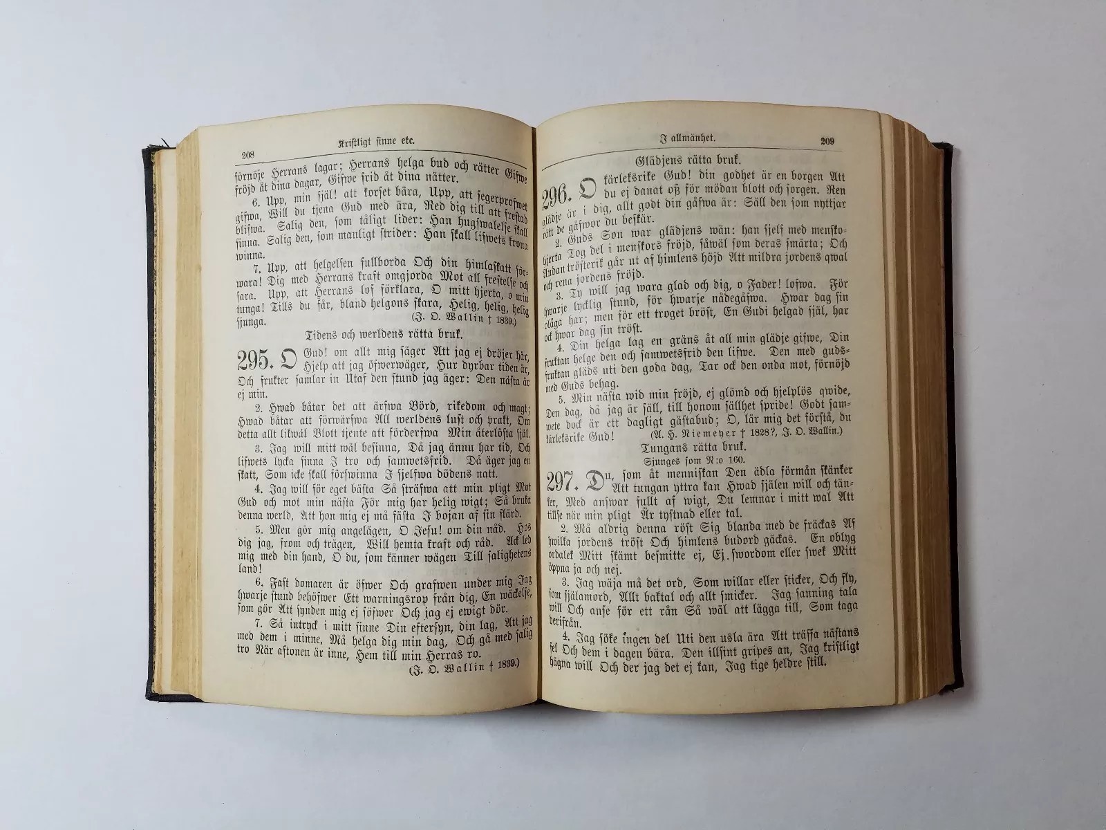 1885 Psalmbok Swedish Language Psalm Book Hardcover