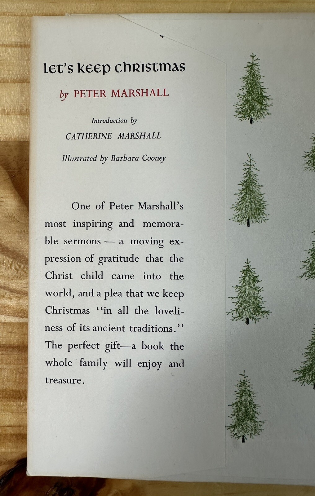 Let’s Keep Christmas Peter Marshall Barbara Cooney illustratr First Edition 1953
