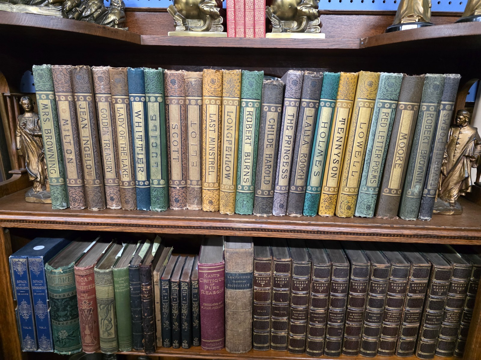 22 Vol Set Antique Books Literature, Poetry-Victorian Binding Crowell Publisher