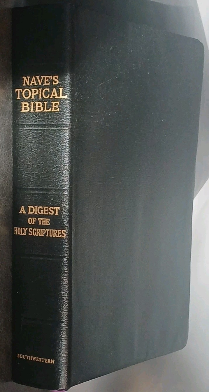 Nave’s Topical Bible 1962 Southwestern Black Thumb Indexed Free US Shipping