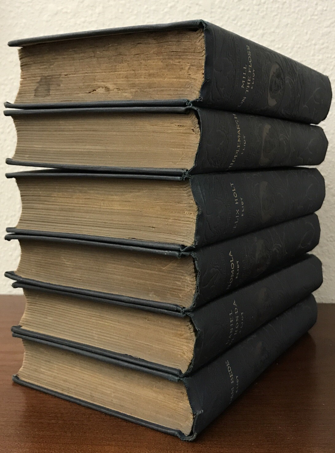 Antique books Set of 6 George Eliot Cloth Bound HC NY International Book Company