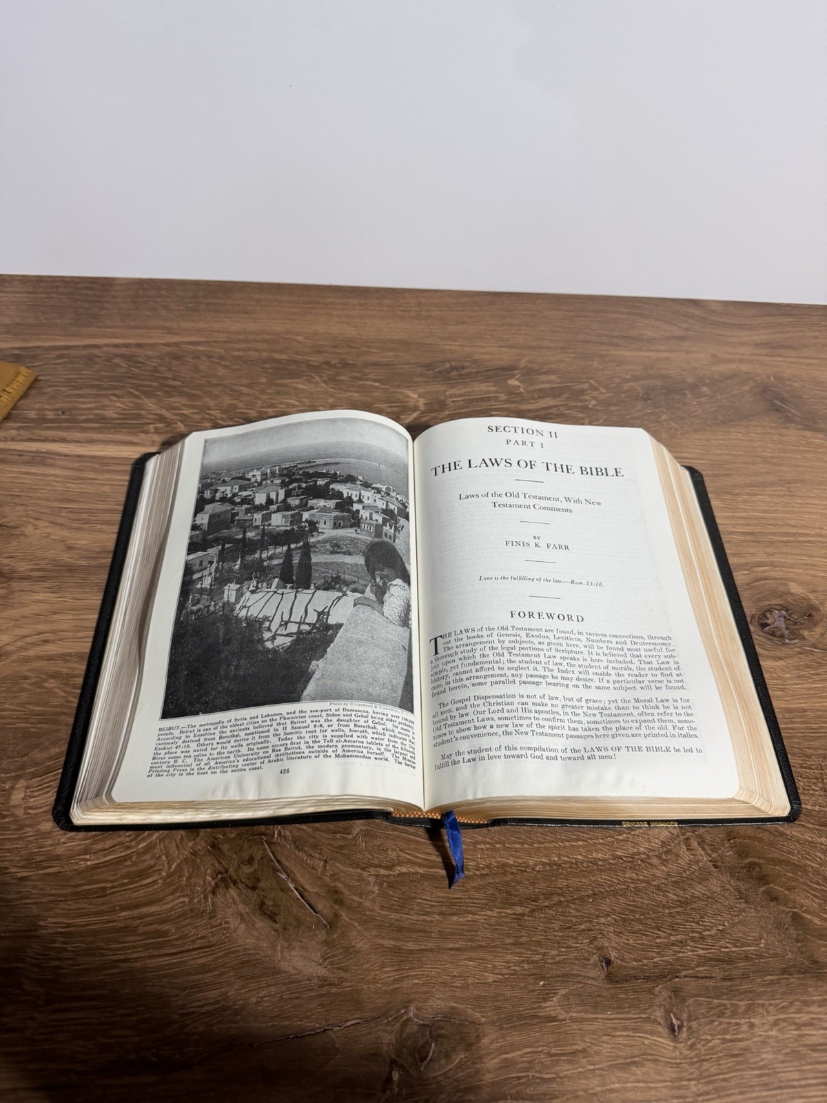 The System Bible Study 1960 Black Morocco Leather Enlarged Edition Maps
