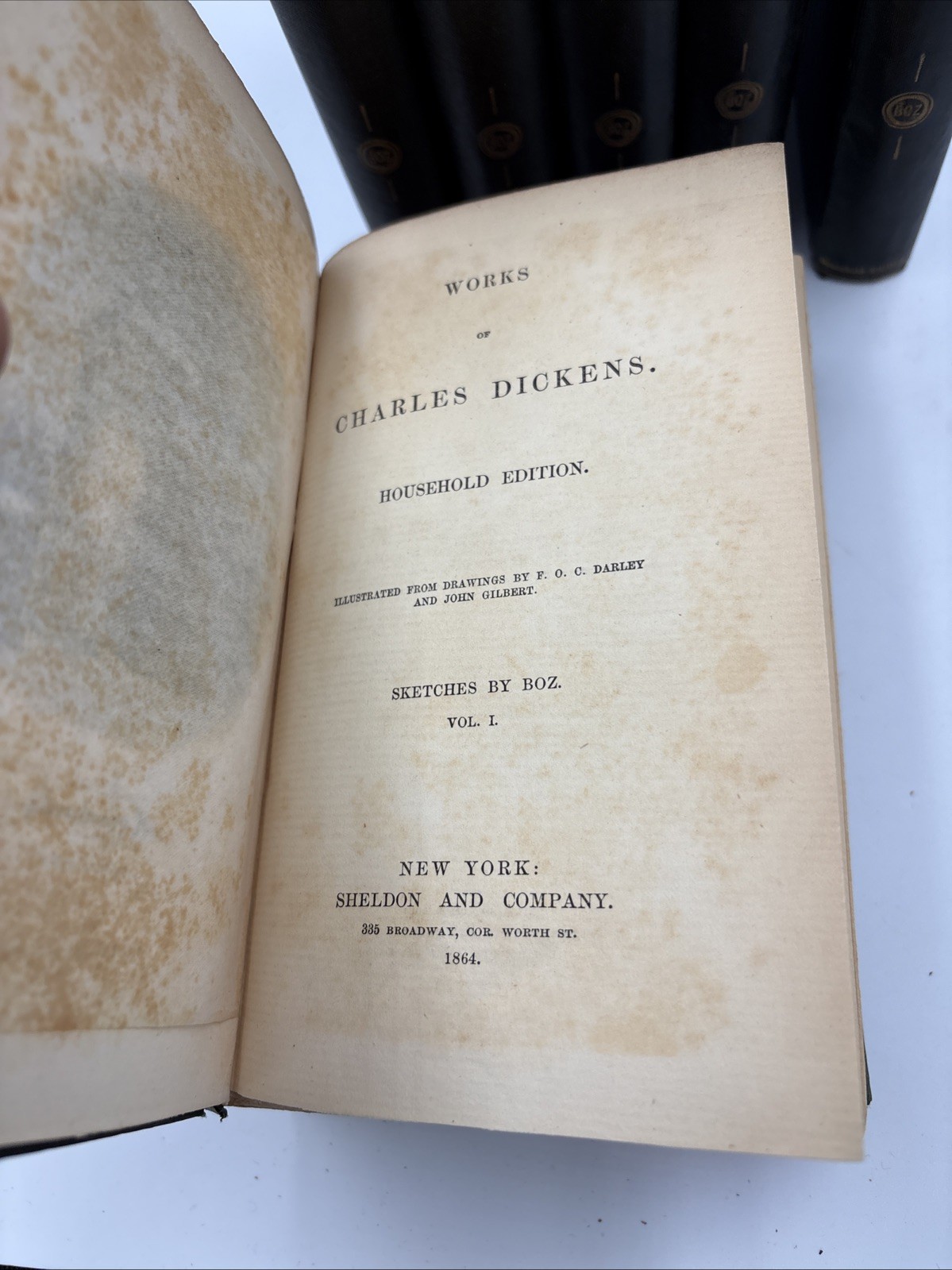 Darley &Gilbert Random Books Charles Dickens 1860’s Hardcover Incomplete 7 Books