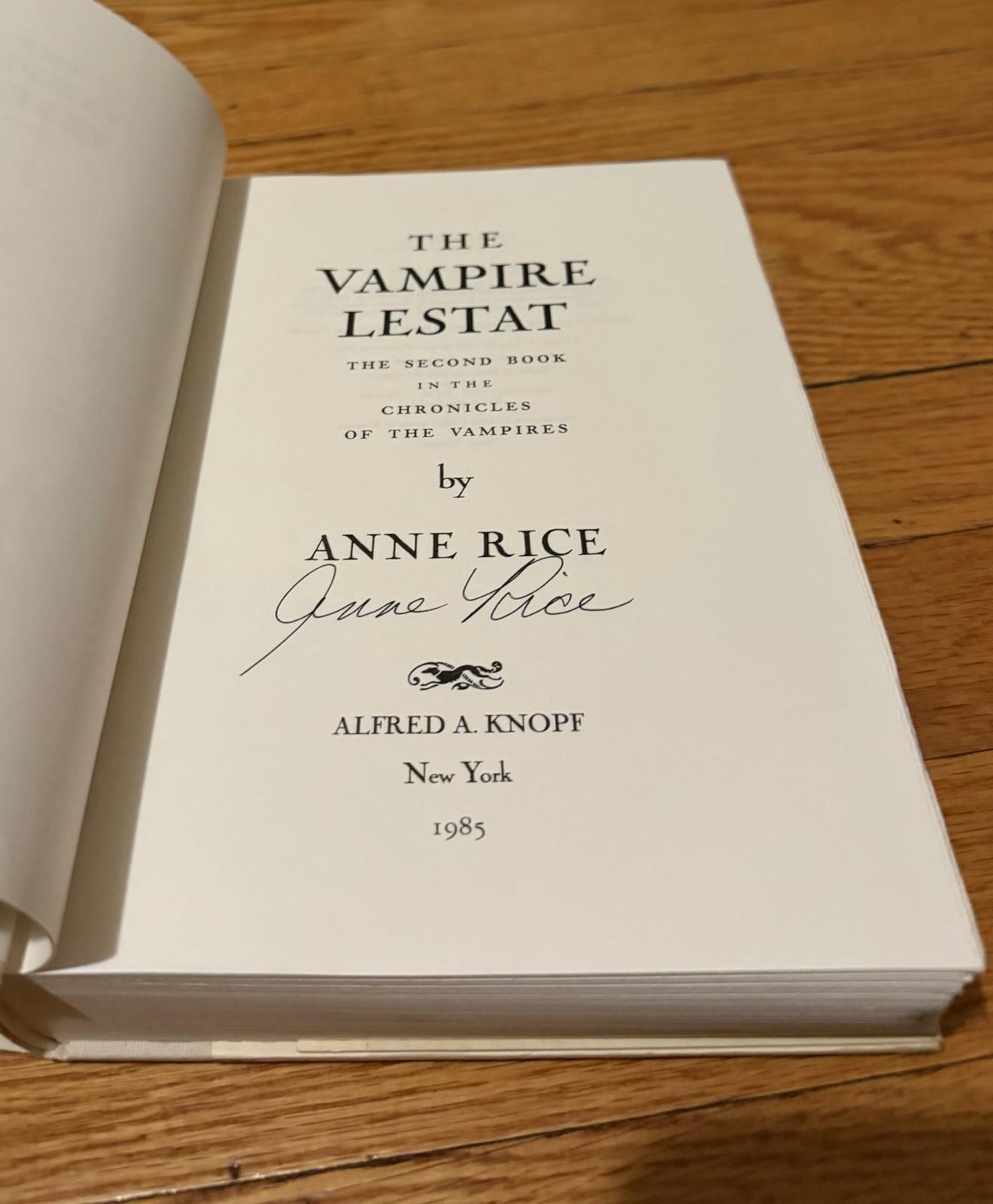 Anne Rice Original 3 Vampire Chronicles First Editions – SIGNED Knopf