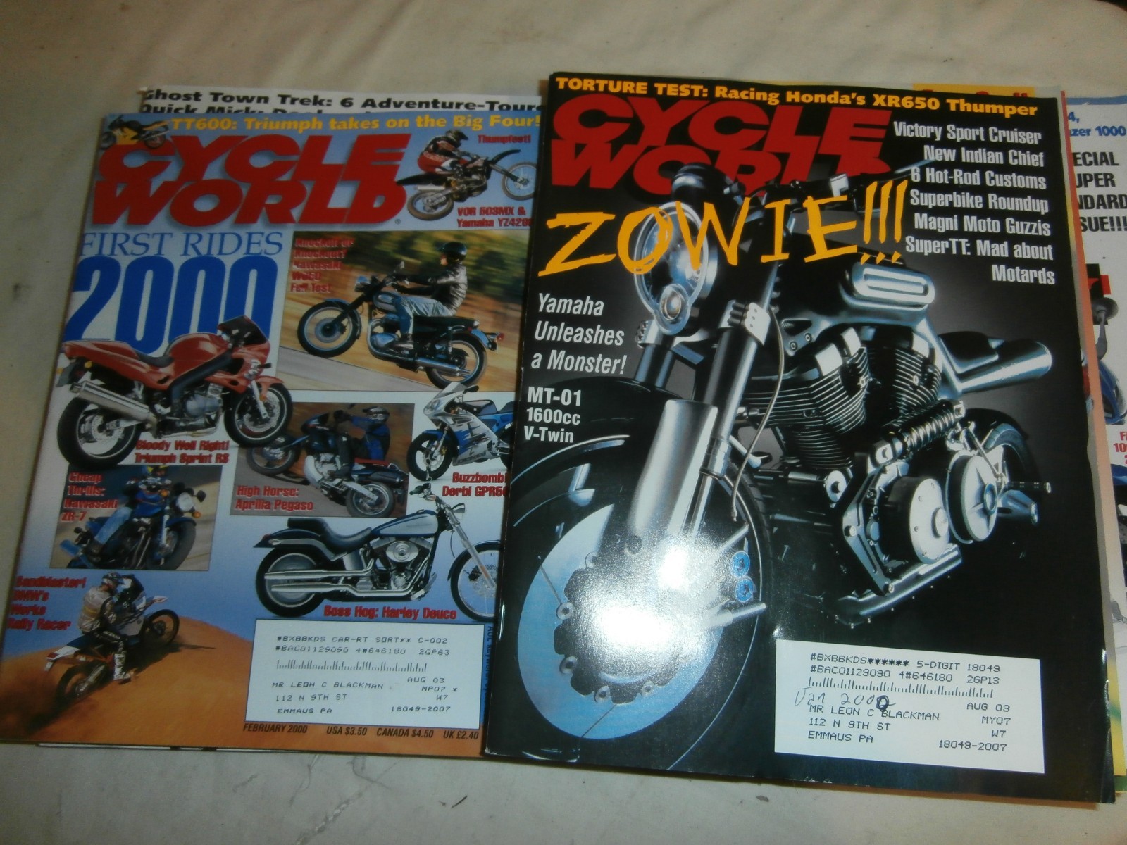 Full Year 2000 Cycle World Motorcycle Magazines Emmaus PA