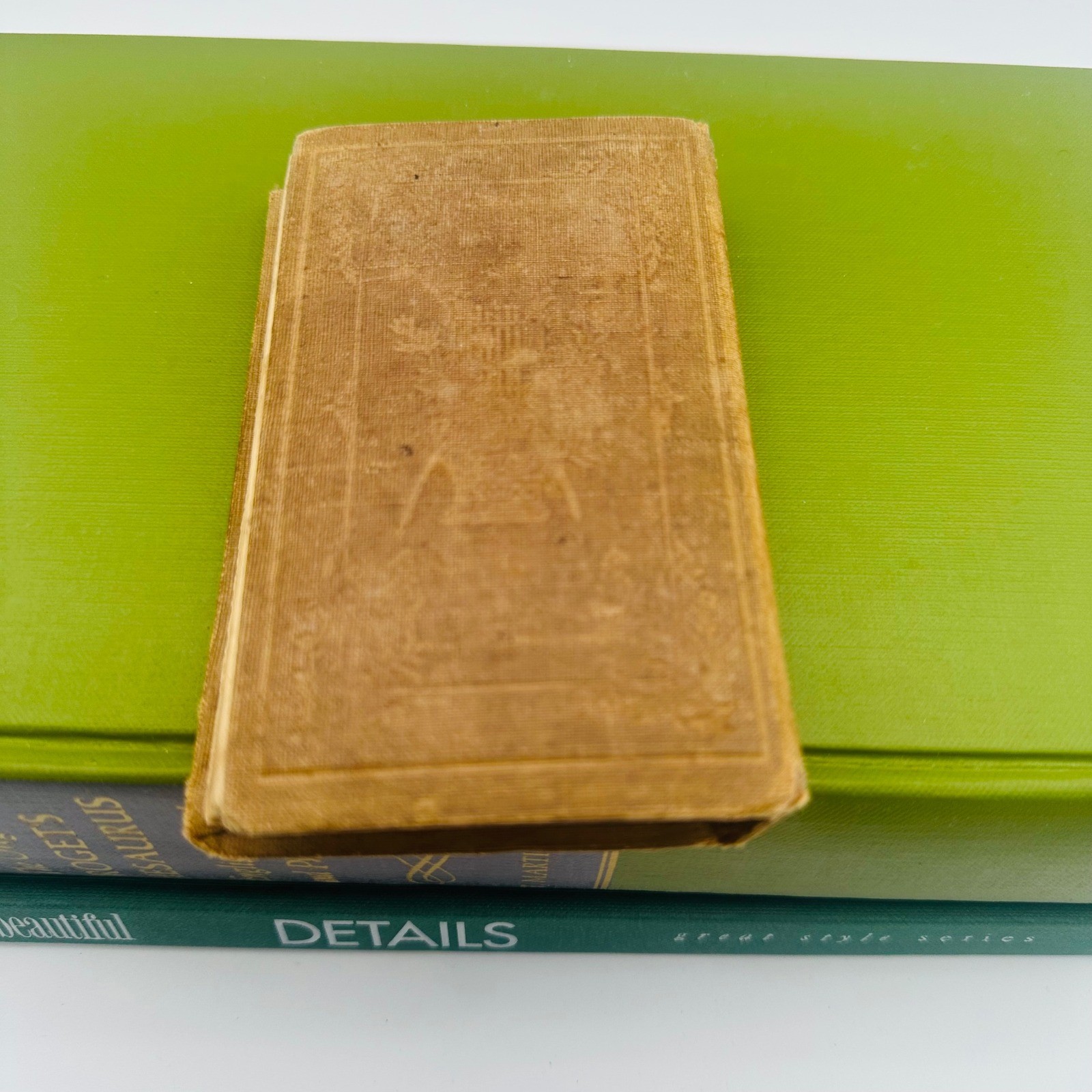 Sir Walter Scott The Lady of the Lake Antique Poetry Book Hardcover Tan Pocket