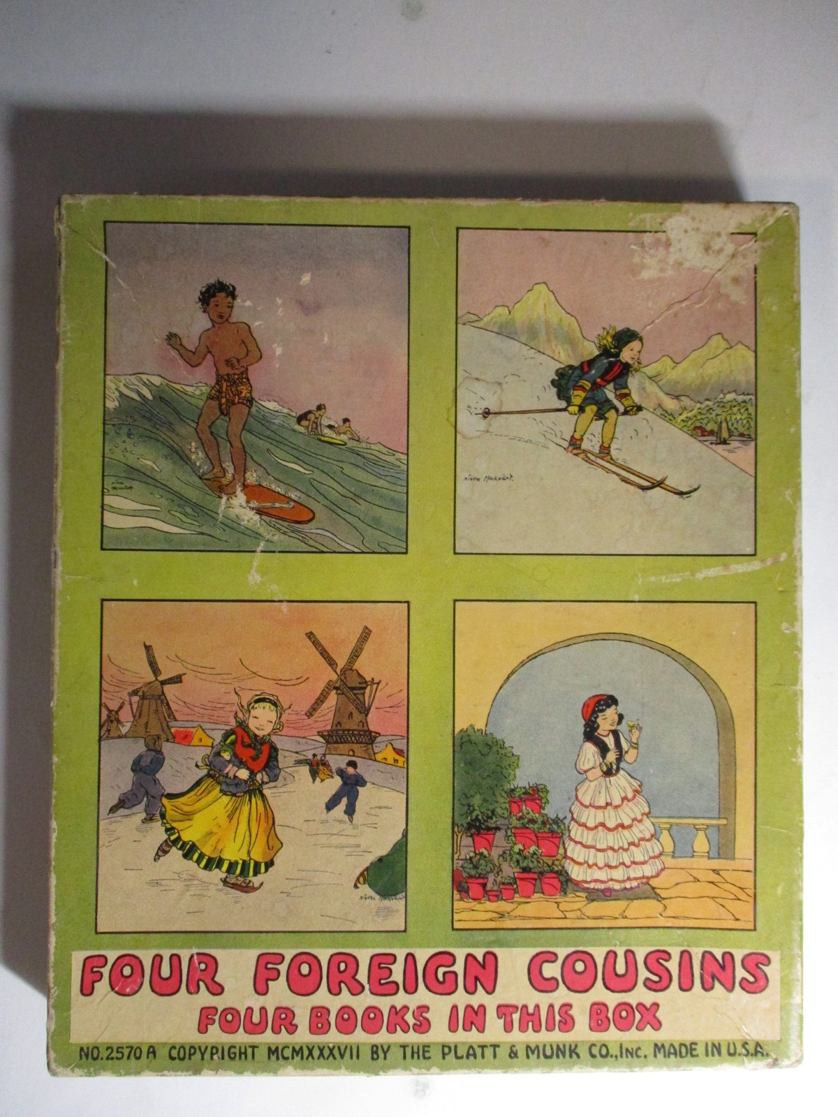 Four Foreign Cousins, 4 Books in this Box, Ninon MacKnight, Platt & Munk, 1937