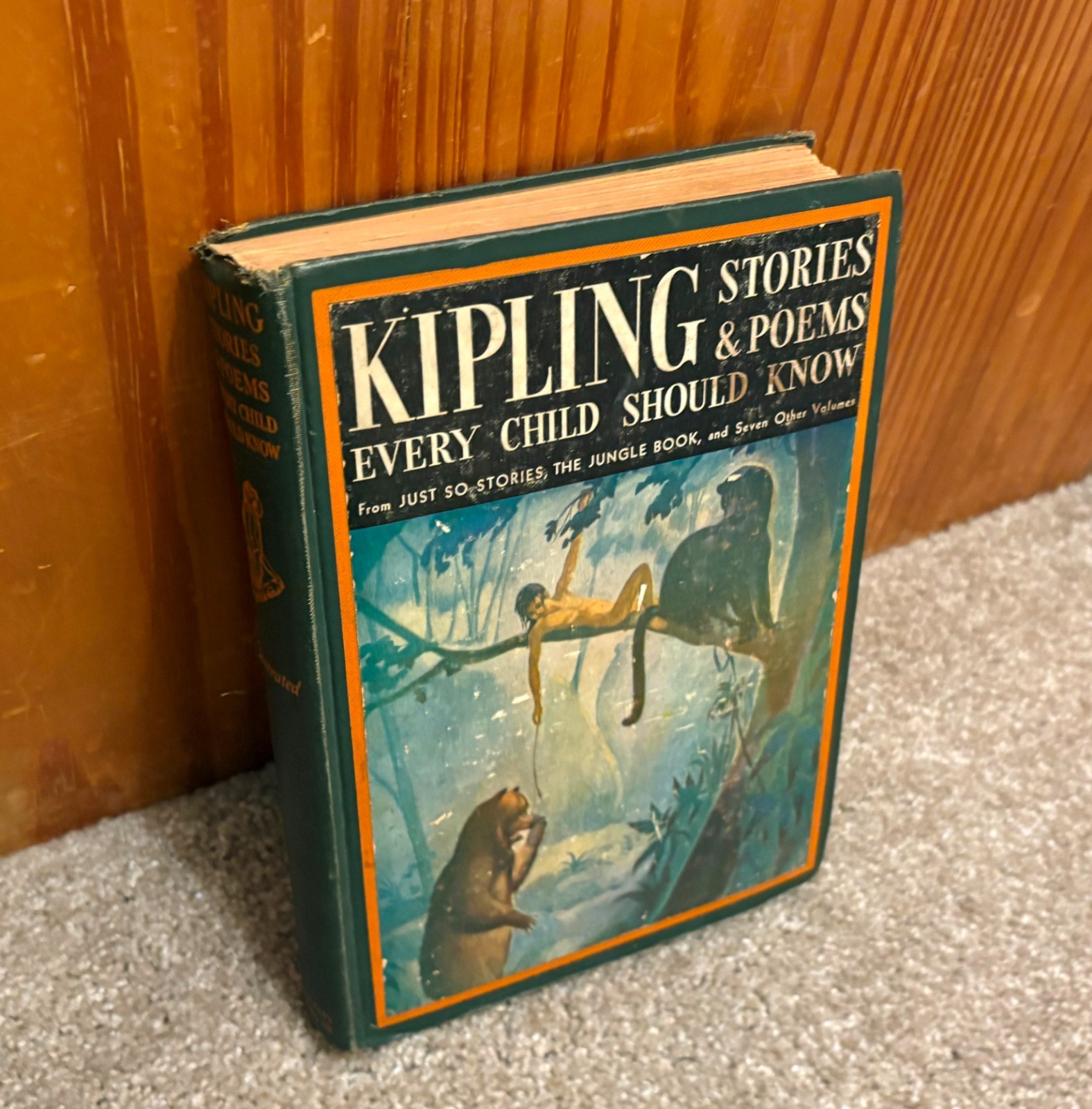 Kipling Stories and Poems 1938 Hardcover Book Rudyard Kurt Wiese Garden City