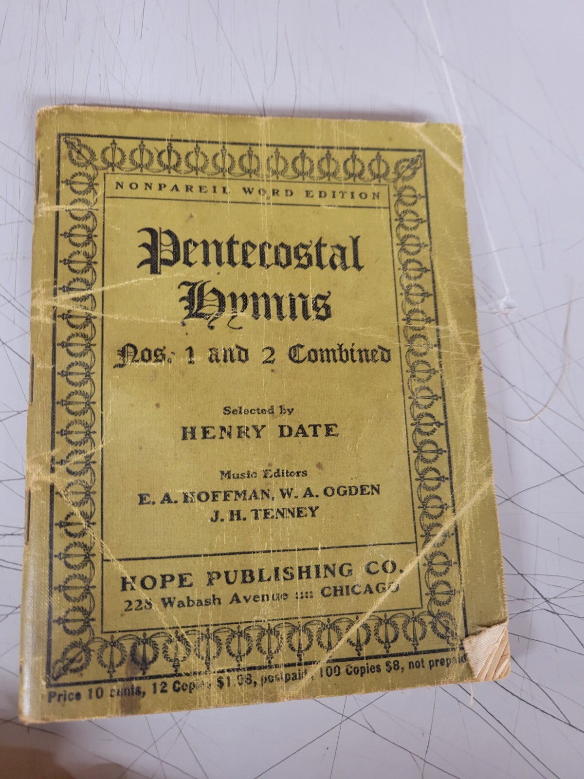 1898 Pentecostal Hymns Nos 1 & 2 Combined Henry Date Hope Pub Antique Book Paper