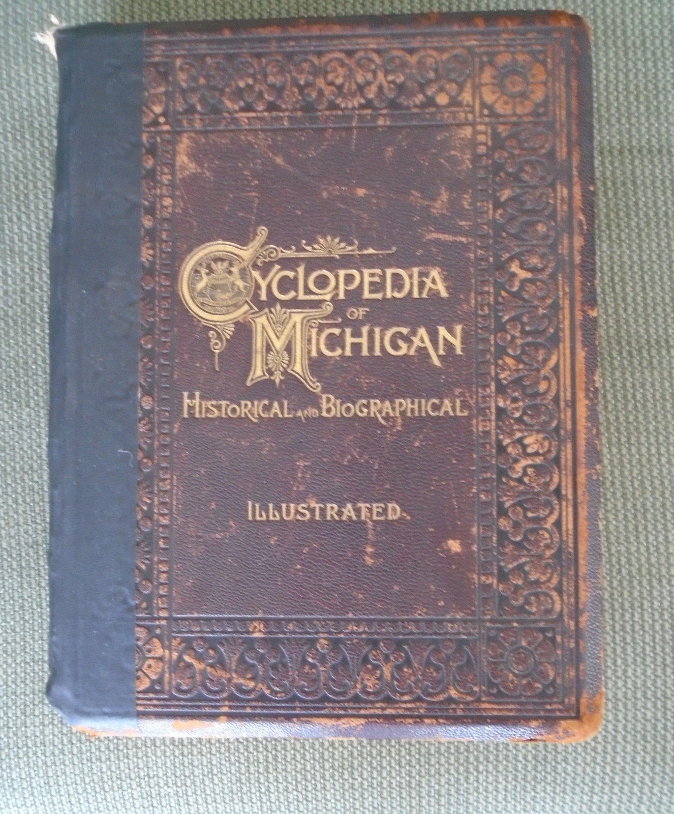 Cyclopedia of Michigan by John Bersey – 1900 Leather Steel Plate Illustrations