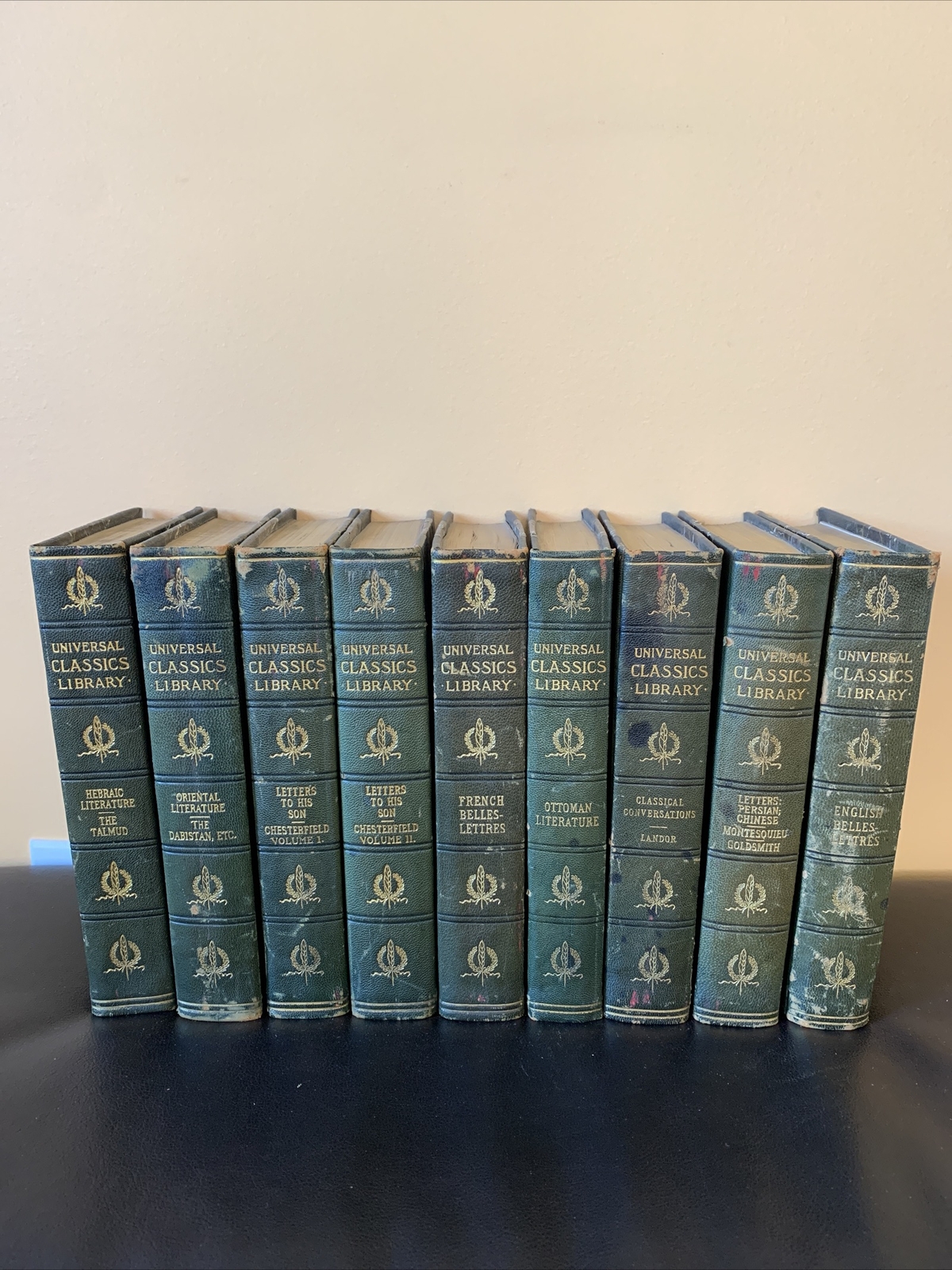 Rare Universal Classics Library 9 Volumes 1901 First Ed Hand Colored Art Signed