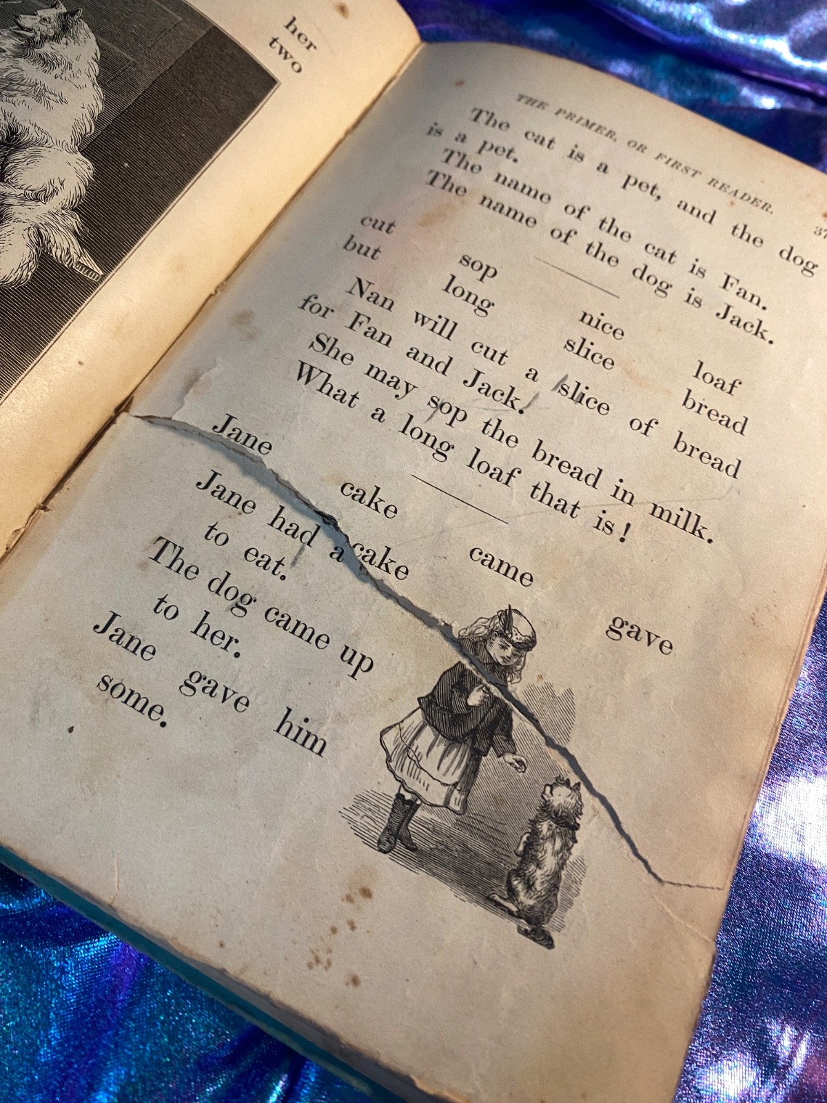 1875 THE FRANKLIN PRIMER OR FIRST READER BOOK BY G. HILLARD & CAMPBELL –