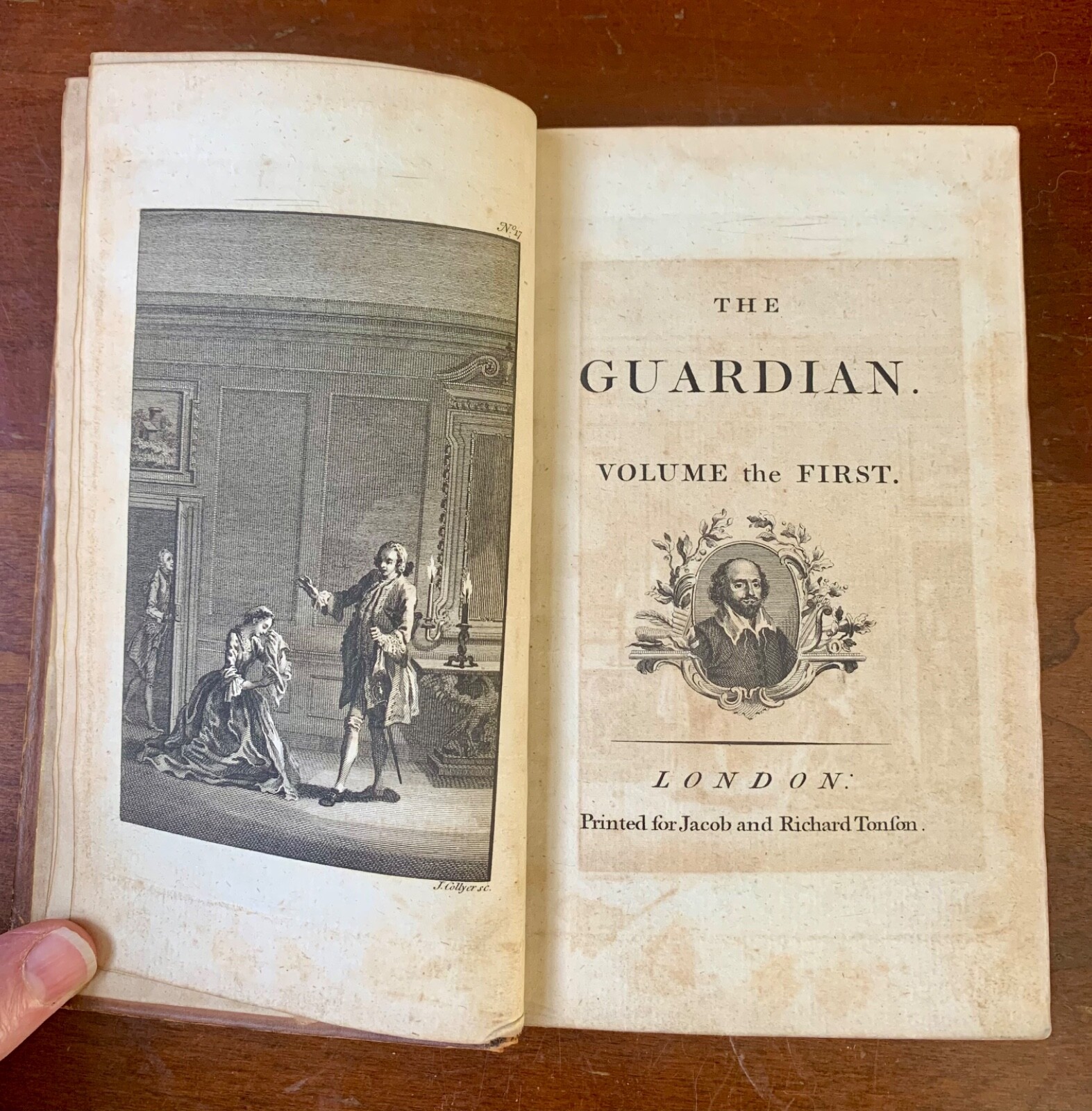 RARE – Antique 1700s The Guardian, Volume the First, London
