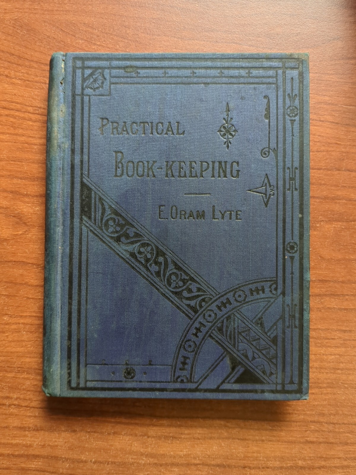 1880 Practical Book-Keeping by E Oram Lyte HC antique textbook in nice condition