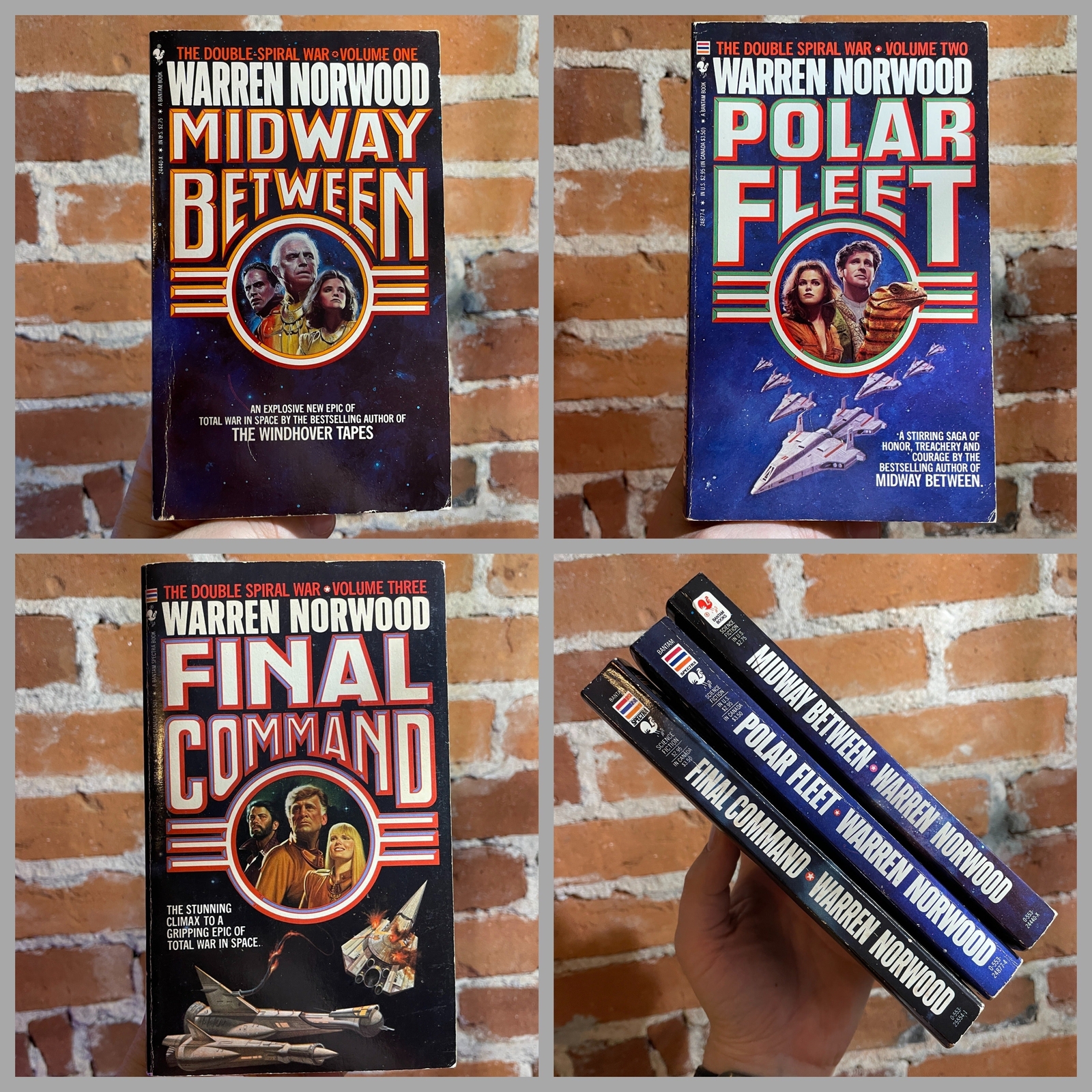 The Double Spiral War Trilogy – Warren C. Norwood Bantam Books Paperback Bundle