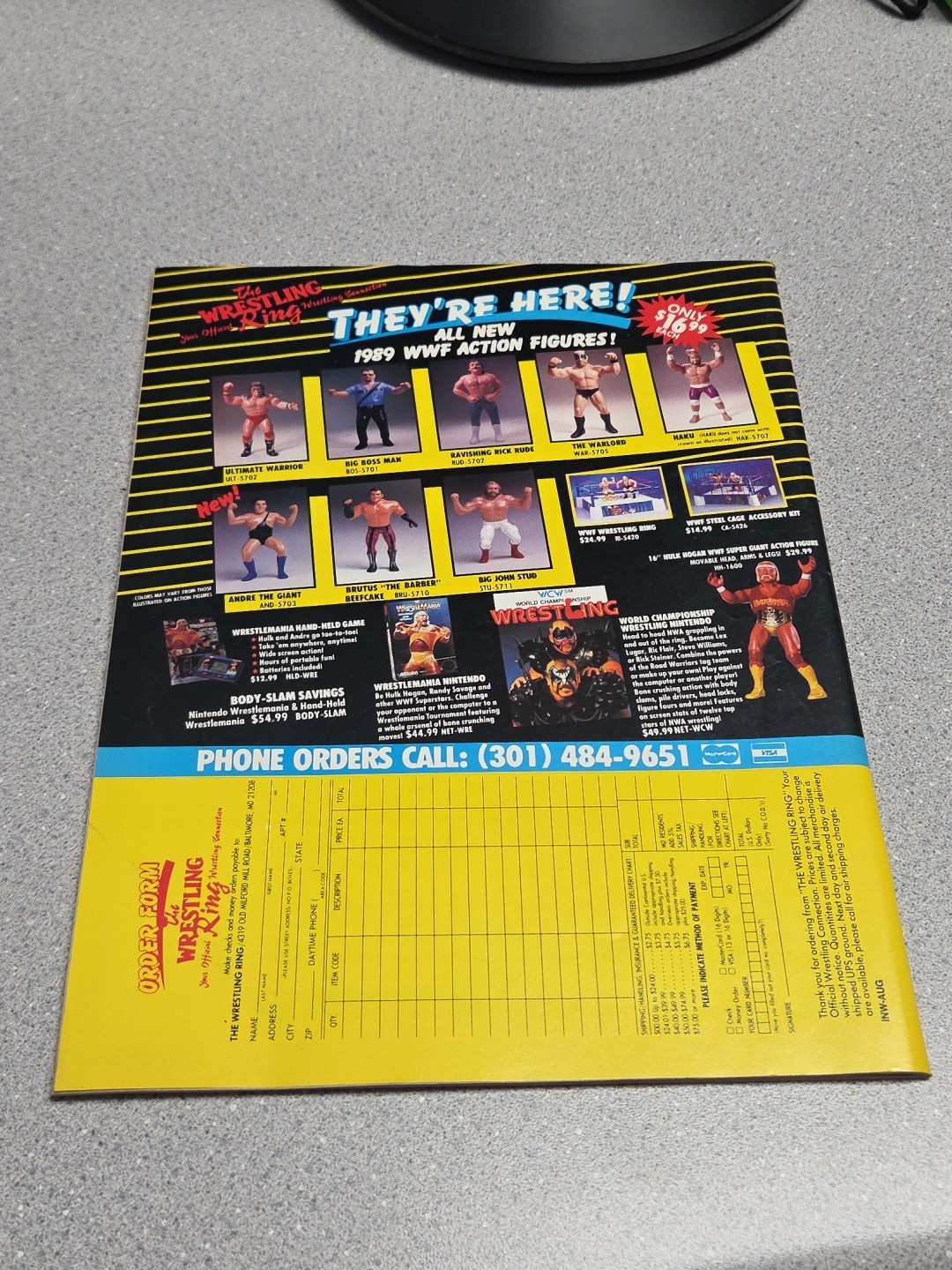 Inside Wrestling Magazine August 1990 – Lex Luger Ric Flair Hogan Brian Pillman