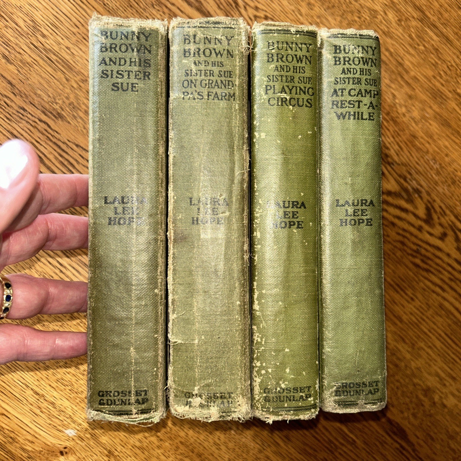 Bunny Brown and His Sister Sue Books Laura Lee Hope 1916 RARE Antique Lot of 4