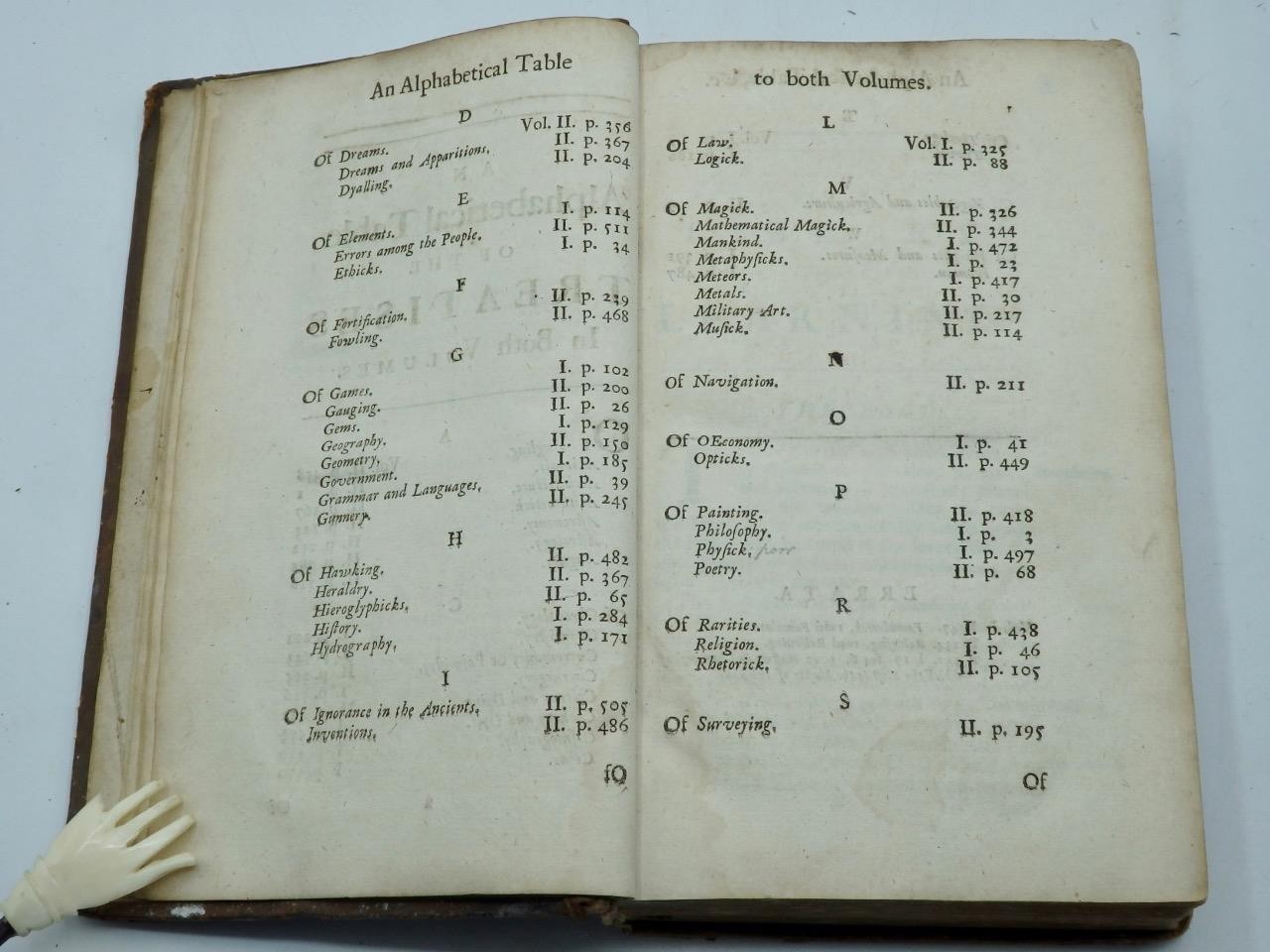 1722 UNIVERSAL LIBRARY or COMPLEAT SUMMARY of SCIENCE – FULL LEATHER Very Clean