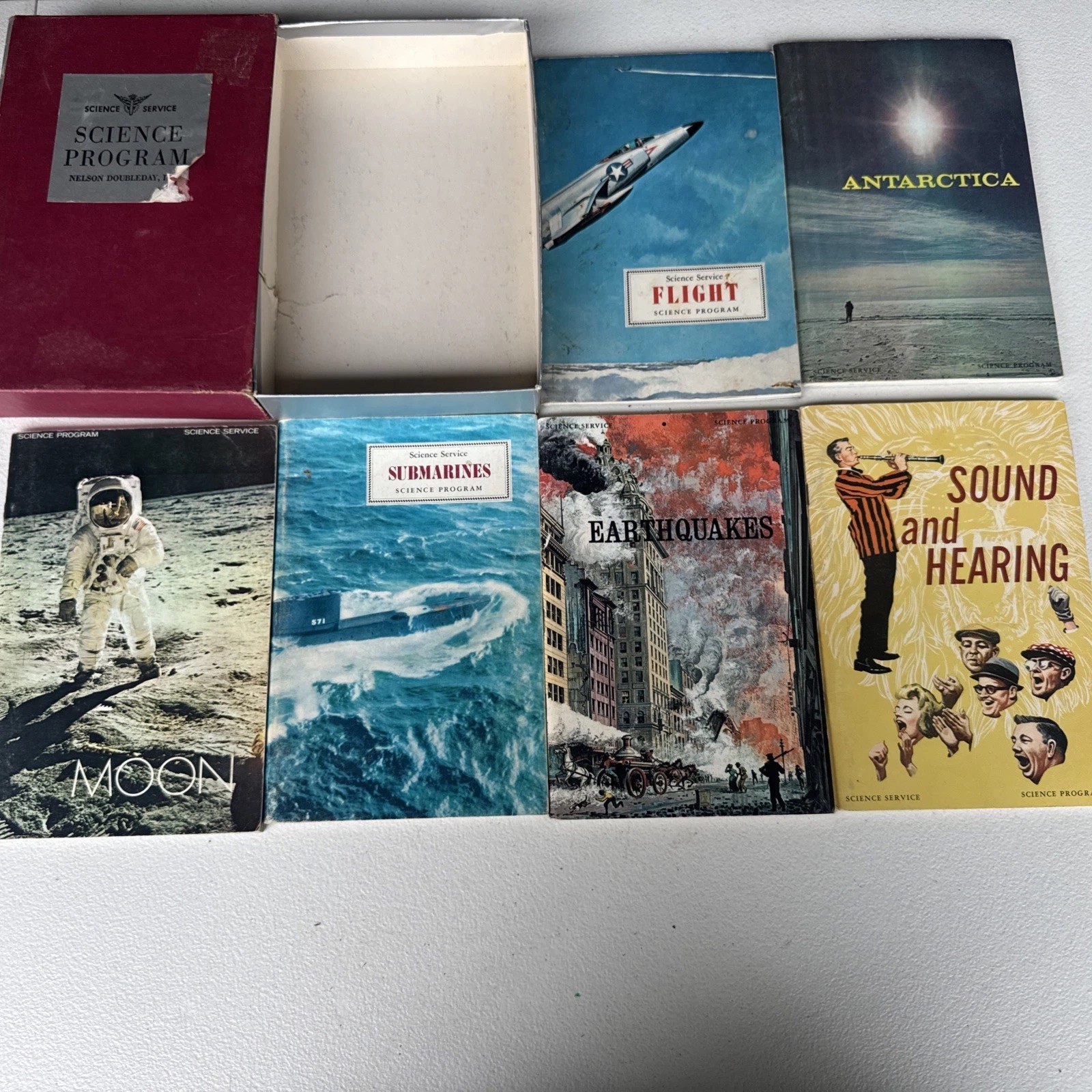 Science Service Science Program Book Lot Of 51 And Holders Nelson Doubleday Inc