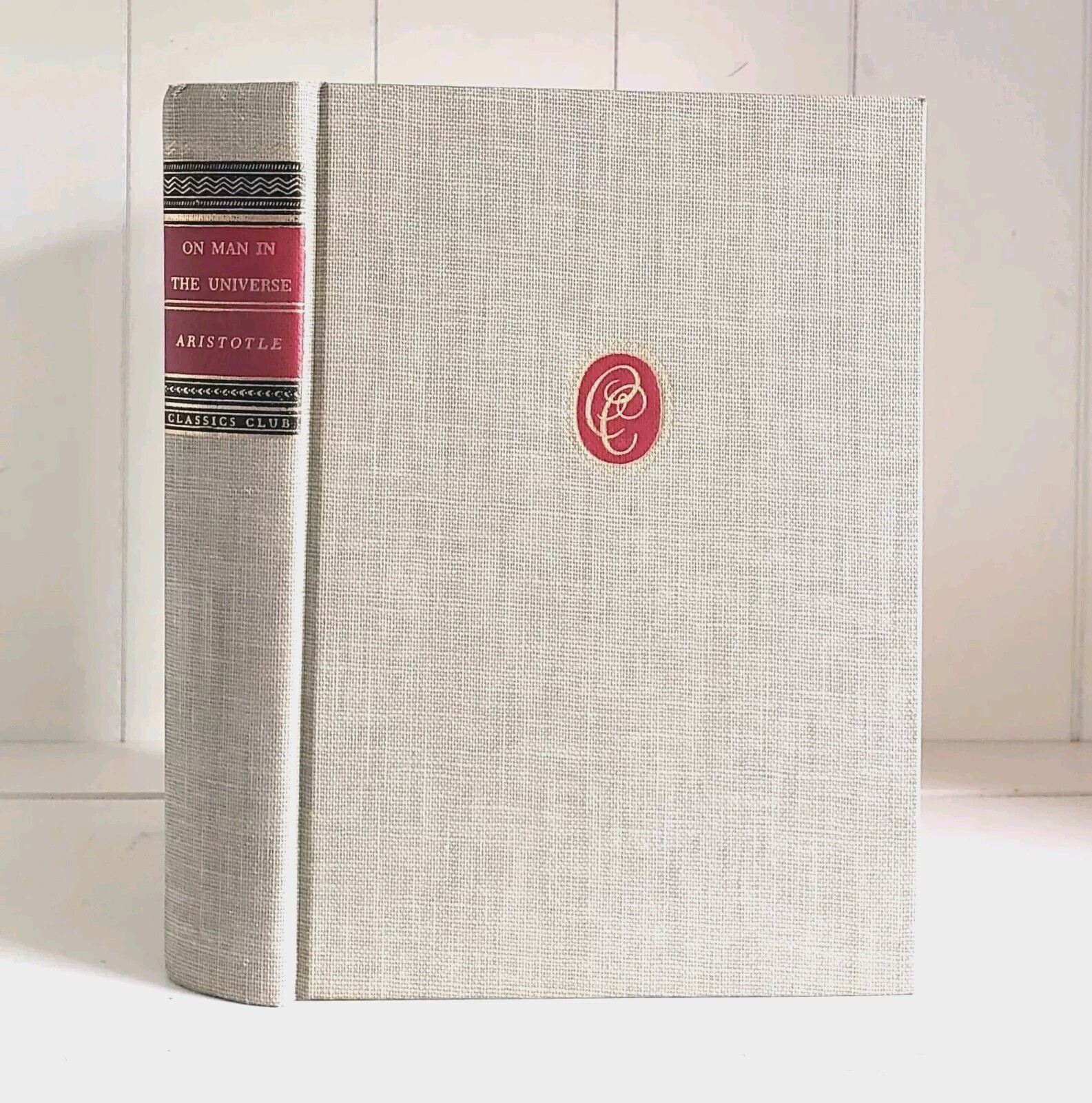 On Man in the Universe by Aristotle Vintage 1971 Classic Philosophy Beige