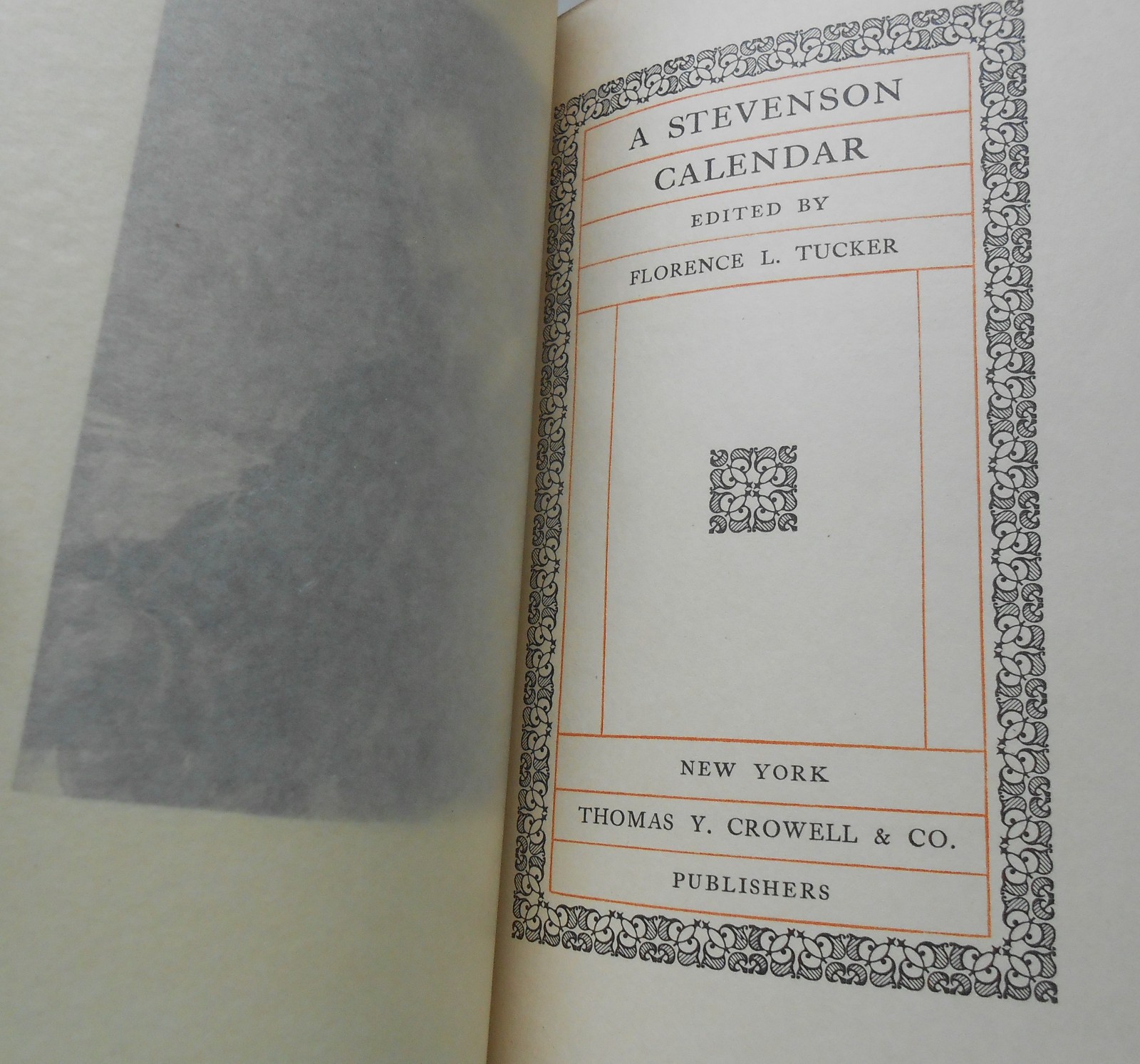 A Stevenson Calendar, edited by Florence Tucker, ©1909 Leatherbound