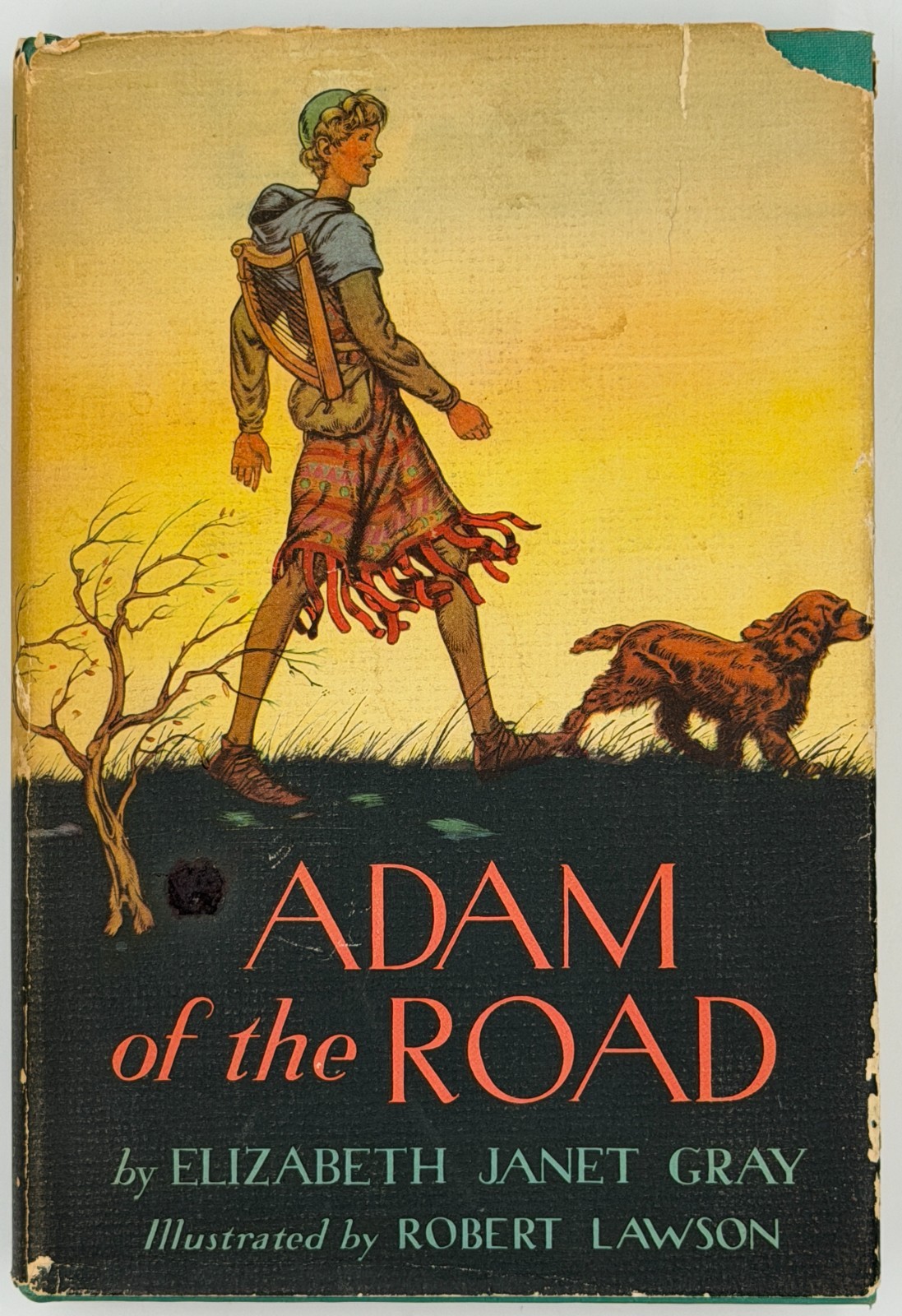 1942 Adam of the Road Elizabeth Janet Gray HC DJ Newbery Robert Lawson 1st Ed