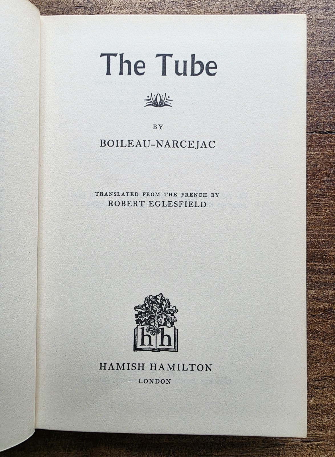 The Tube Boileau-Narcejac 1960 First UK Edition Hamish Hamilton Hardcover