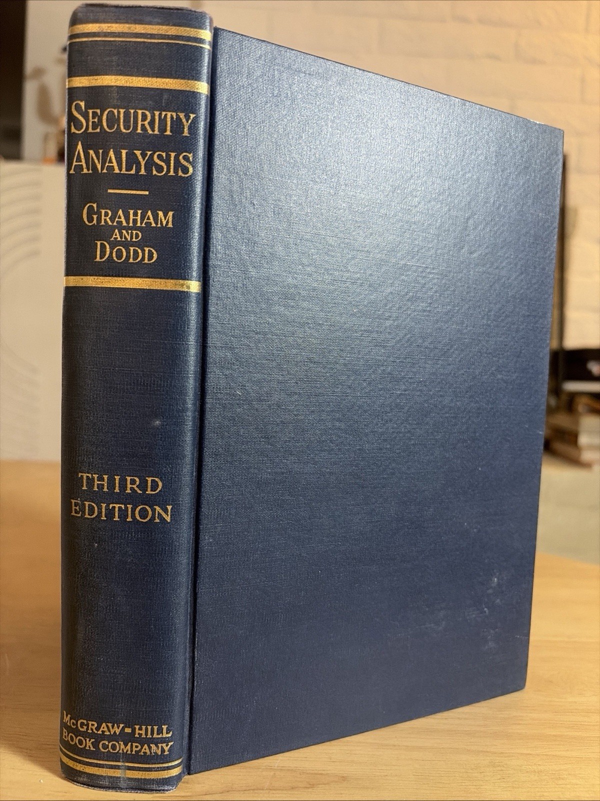 Security Analysis Graham Dodd 1951 Third Edition Value Investing Hardcover