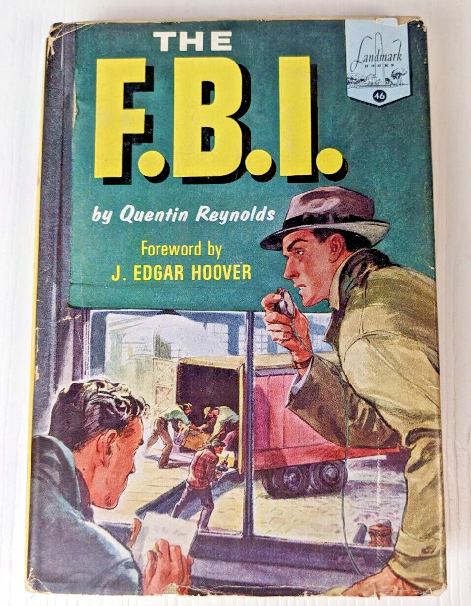 Quentin Reynolds THE F.B.I. 1954 8th print Landmark Books #46 Random House HC/DJ