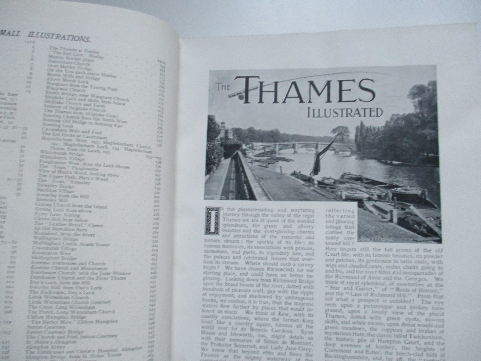 C1900? THE THAMES ILLUSTRATED John Leyland RICHMOND TO OXFORD River BINDING