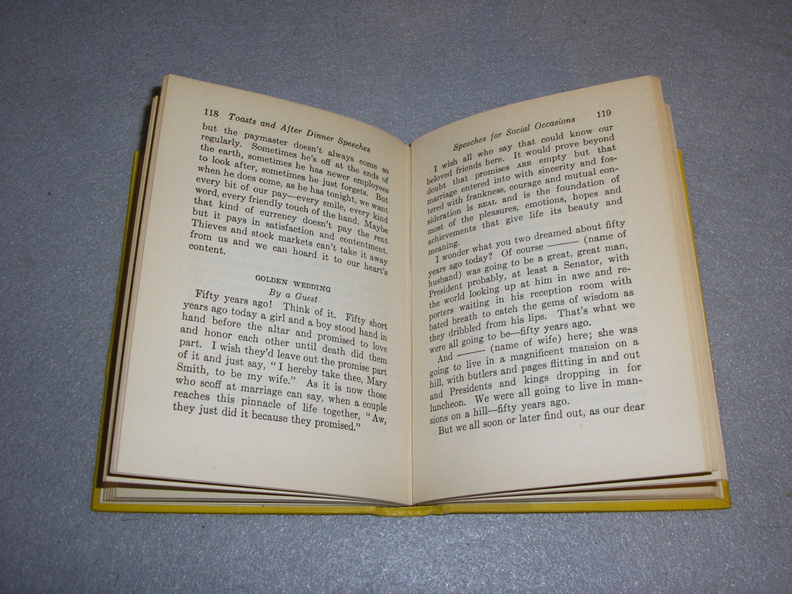 Antique Speech Making Book Toasts and After Dinner Remarks Jenkins 1st Ed. 1933