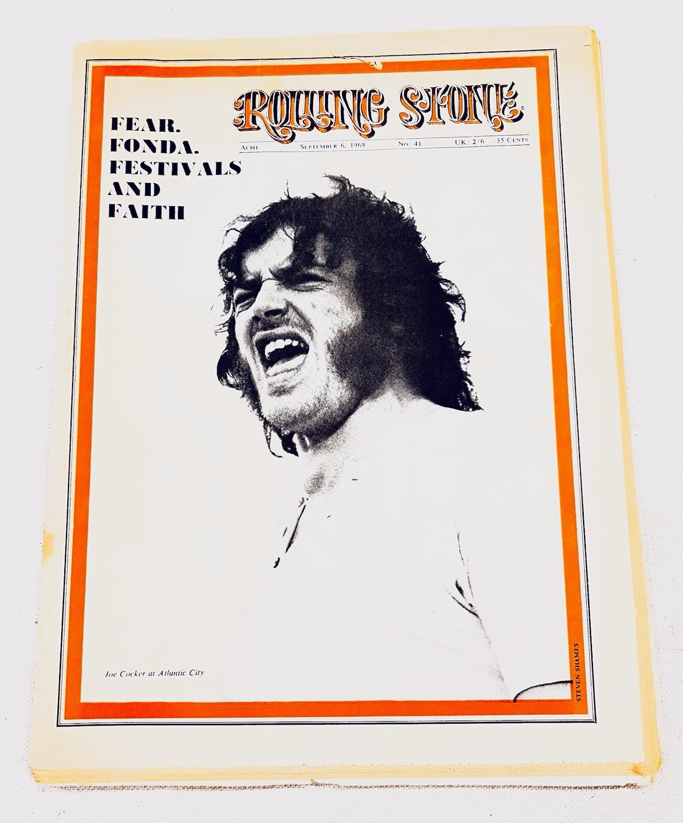 Rolling Stone Newspaper #41 Sept 6 1969 Joe Cocker Peter Fonda Vintage
