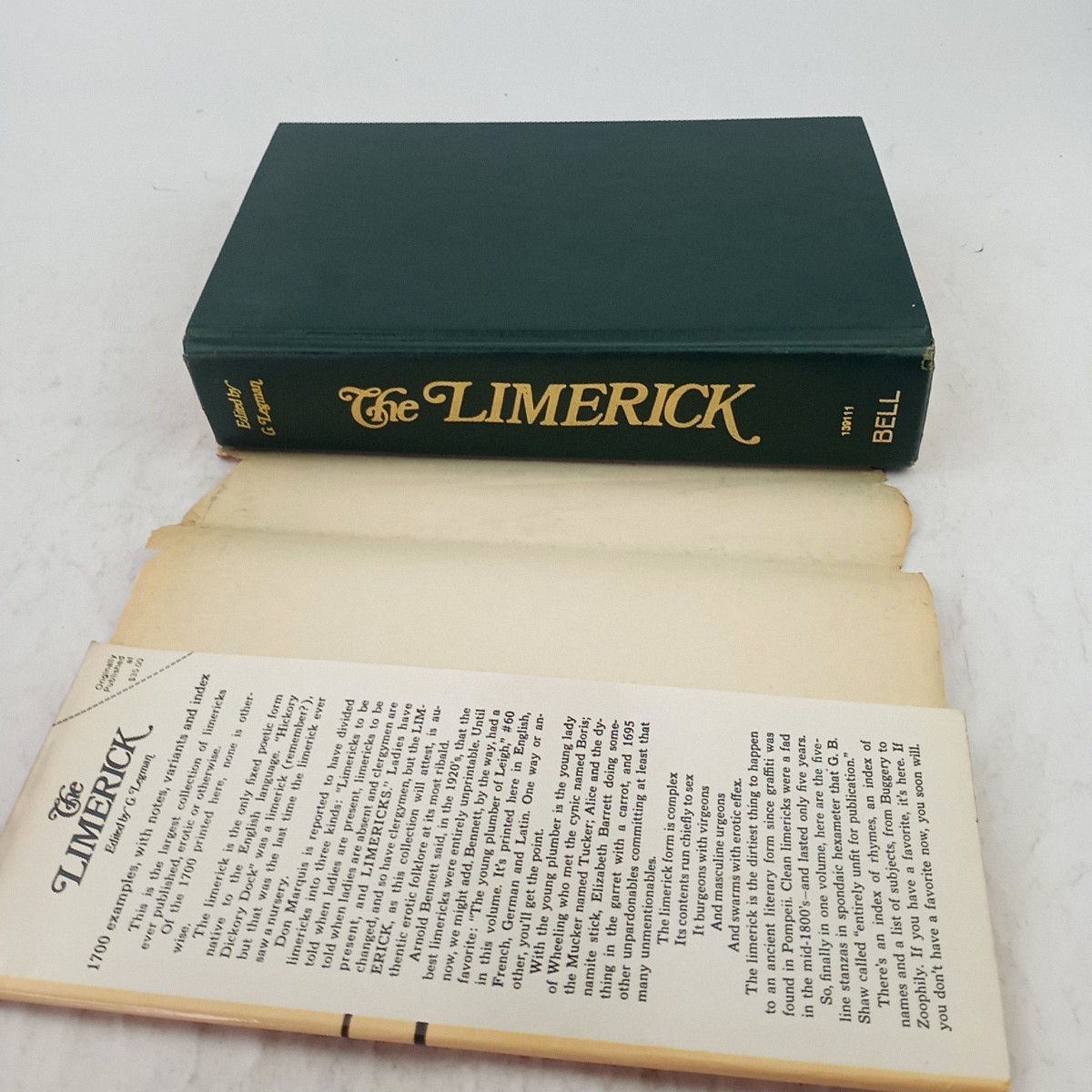 The Limerick: 1700 Examples with Variants and Index by G. Legman 1969 HC/DJ