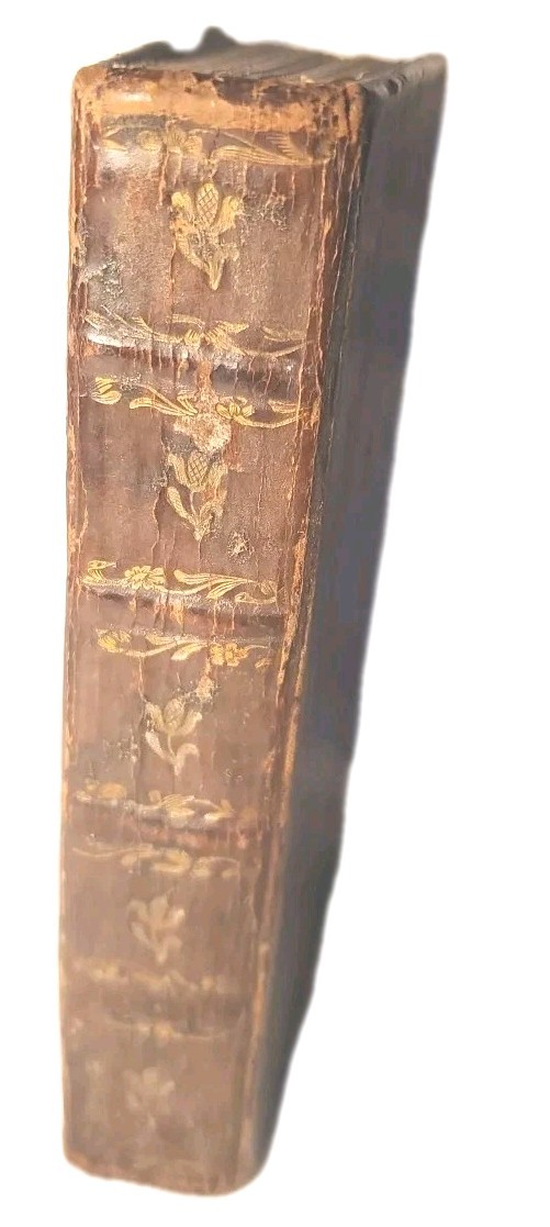 Old Leather 1700s Mini Dutch Amsterdam Gold Gauffered Edges Last Supper 1757 EC