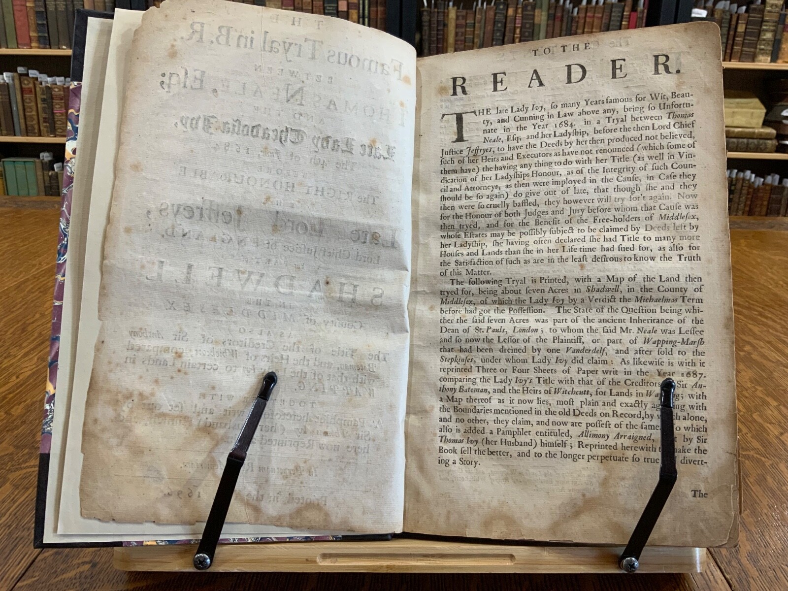 1696 Theodosia Ivie & Thomas Neale Trial Lord Jeffreys Forgery of Land Surveys