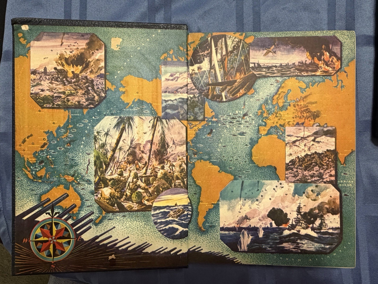 Pictorial History Of The Second World War Wm H Wise & Co 1944 Vols 1 & 2 WWII HC