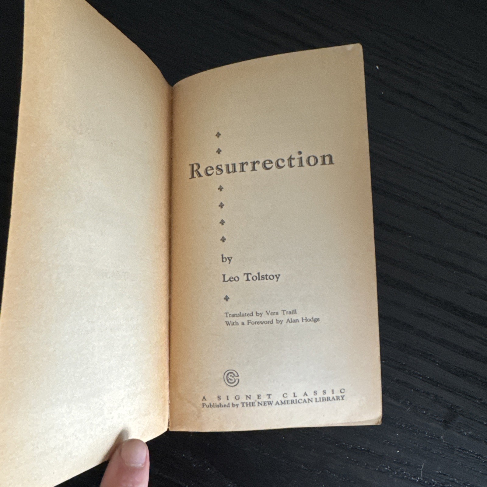Resurrection (Classic Paperback) by Leo Tolstoy Signet Books 1961 First Print
