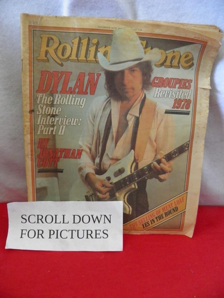 1978 ROLLING STONE MAGAZINE BOB DYLAN