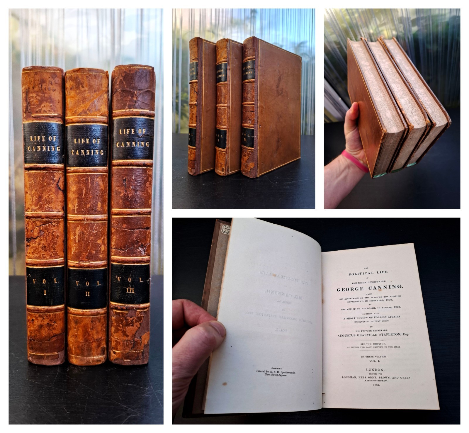 1831 – The Political Life of George Canning by Stapleton – Historical Account