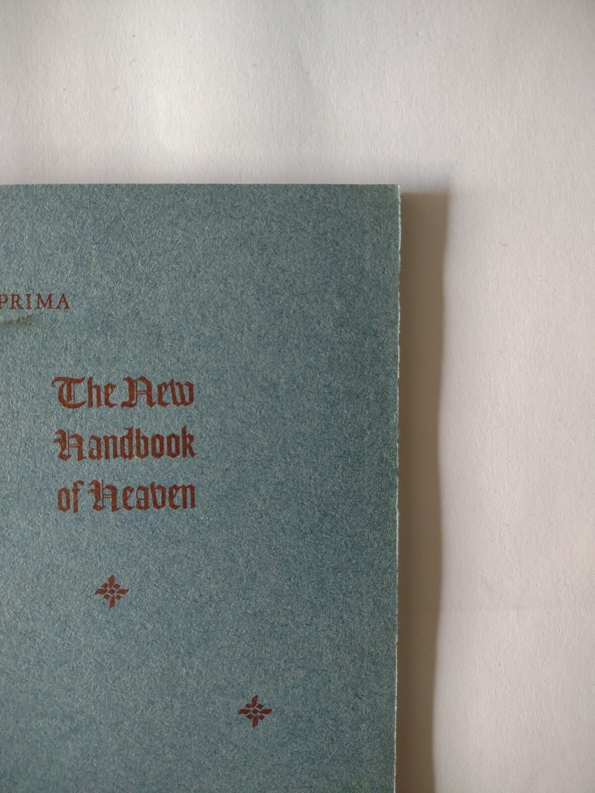 Diane di Prima The New Handbook of Heaven The Poets Press 1963 Beats Excellent