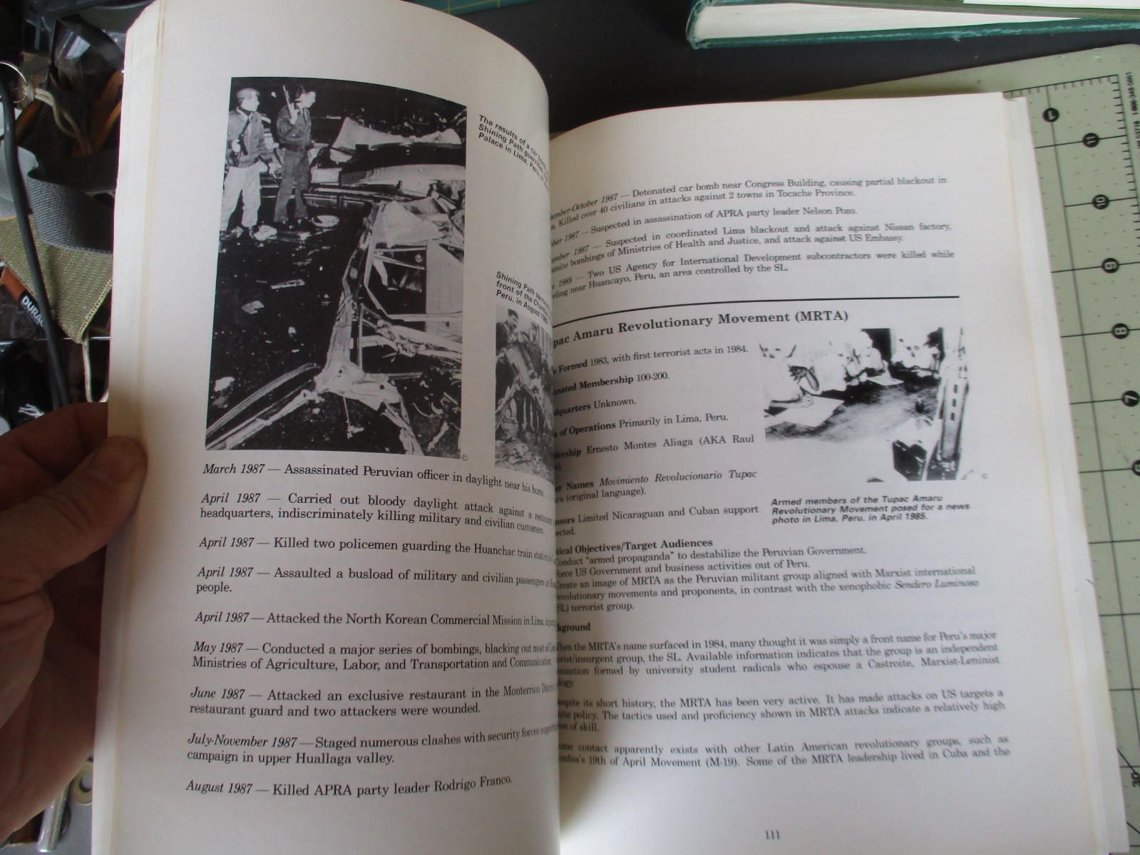 BOOK: 1988 TERRORIST GROUP PROFILES, US Government Printing Office
