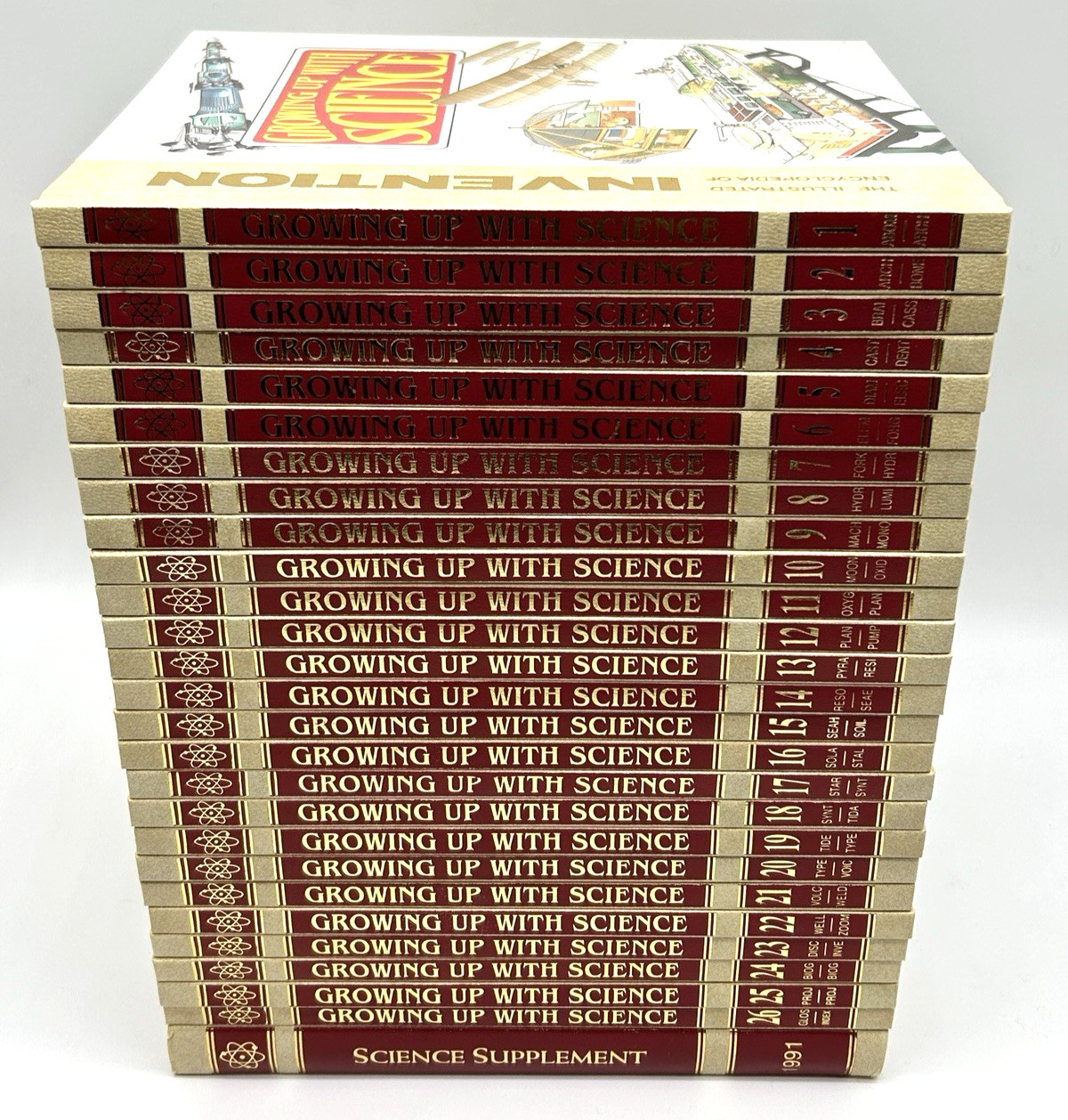 Growing Up Science ILLUSTRATED ENCYCLOPEDIA OF INVENTION 26 Volumes w Supplement