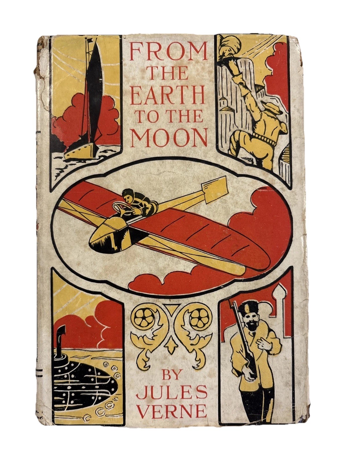 Jules Verne: From the Earth to the Moon and Round The Moon, Scarce 1930s HC-DJ