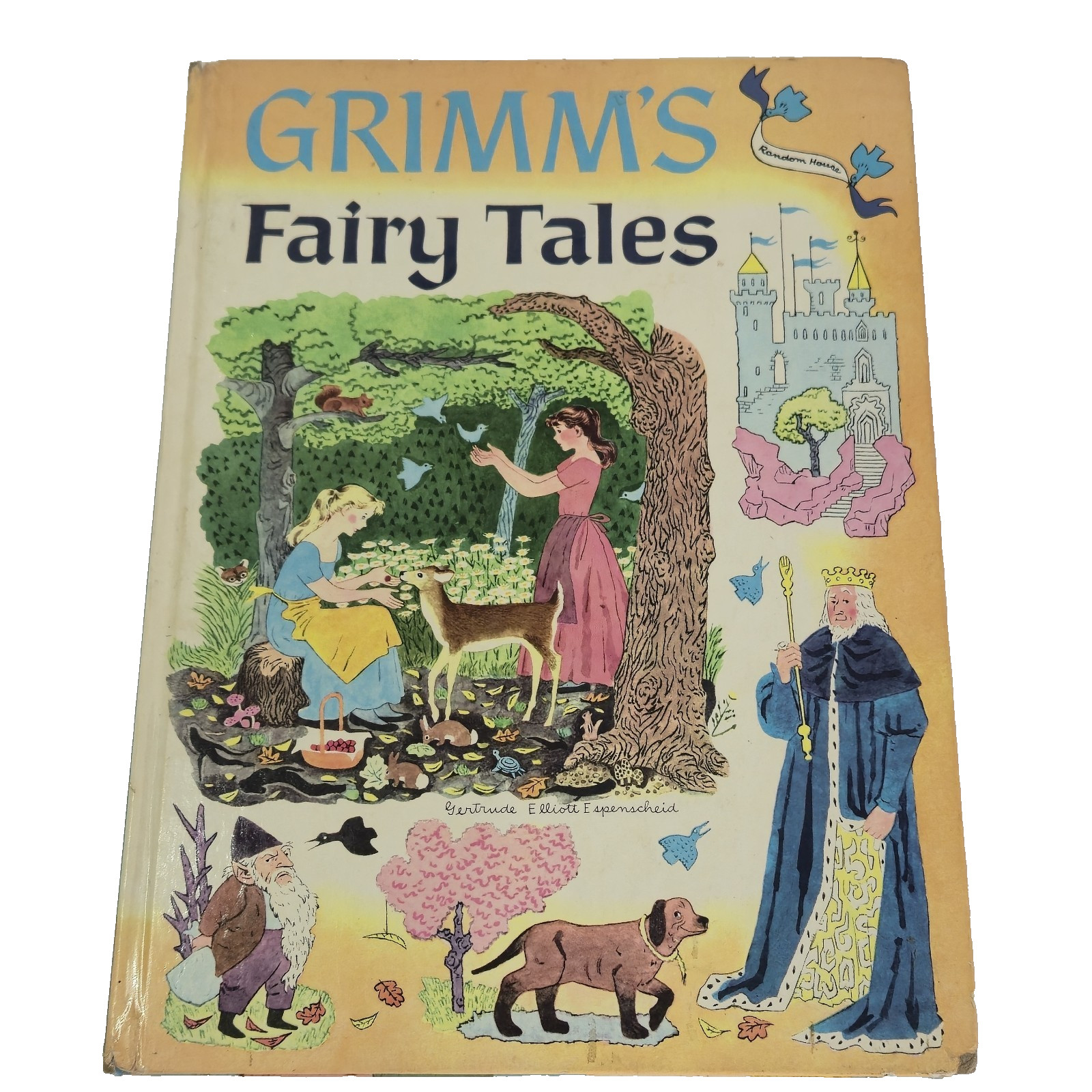 Vintage 1955 Grimm’s Fairy Tales Retold by Rose Dobbs Random House Hardcover